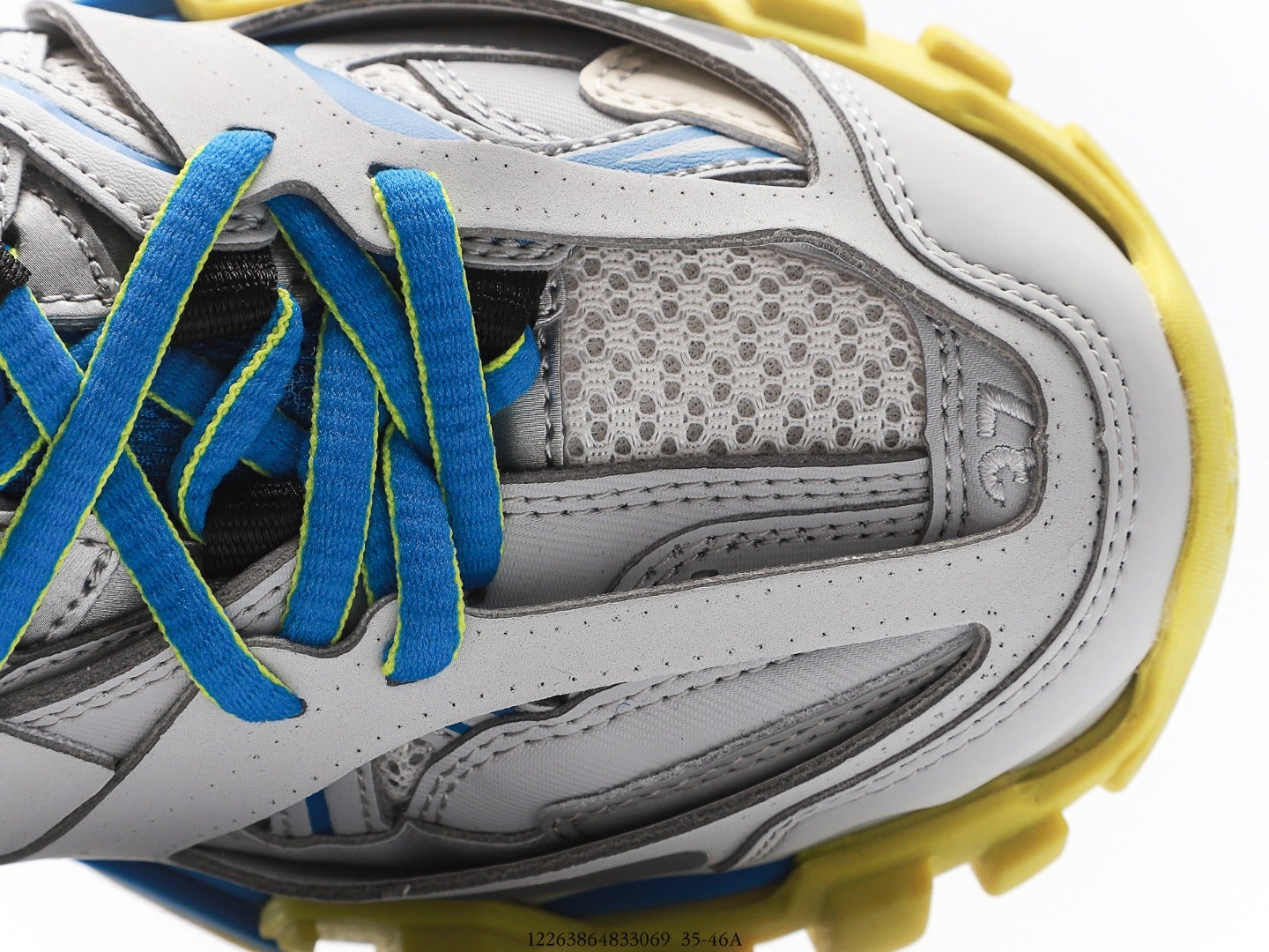 Balenciaga Track Trainer In Grey Blue Yellow、mysite、Cacoeks