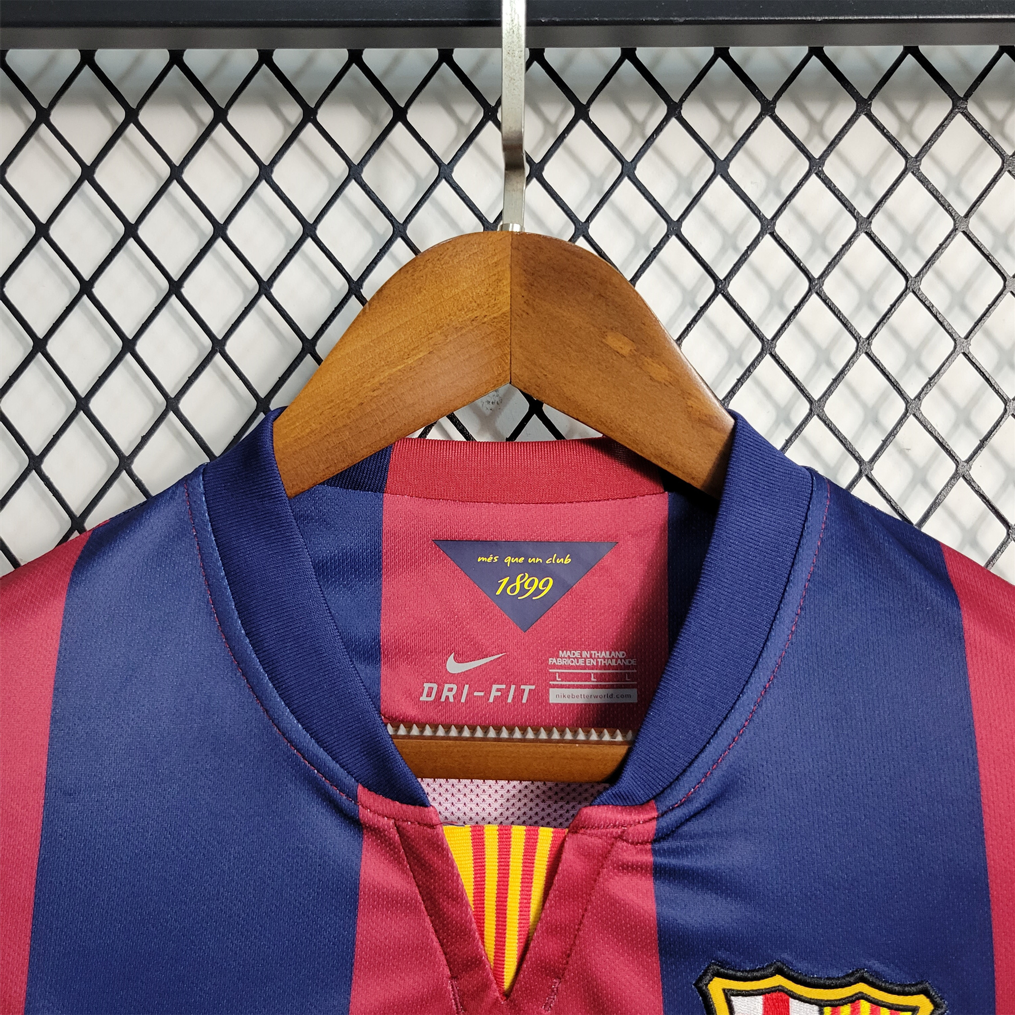 ManixJersey.com | Retro Barcelona 14-15 Home Stadium Long Sleeve Jersey -Customize Name, Number and Patch | Worldwide Shipping