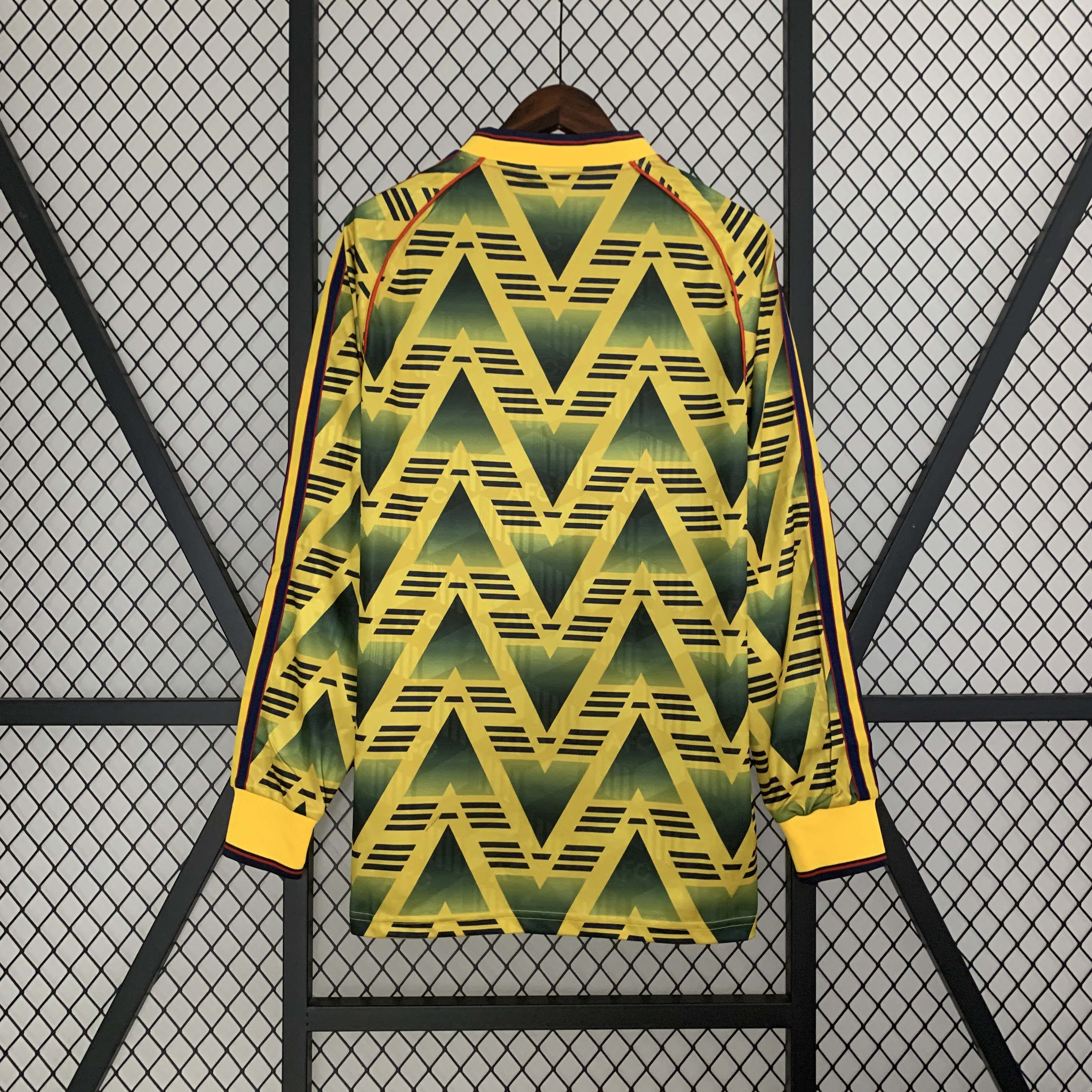 1991/1993 Retro Long Sleeve Arsenal Away Football Shirt 1:1 Thai Quality:football jersey mysite: unitedjerseyfootball 邓江浪:football