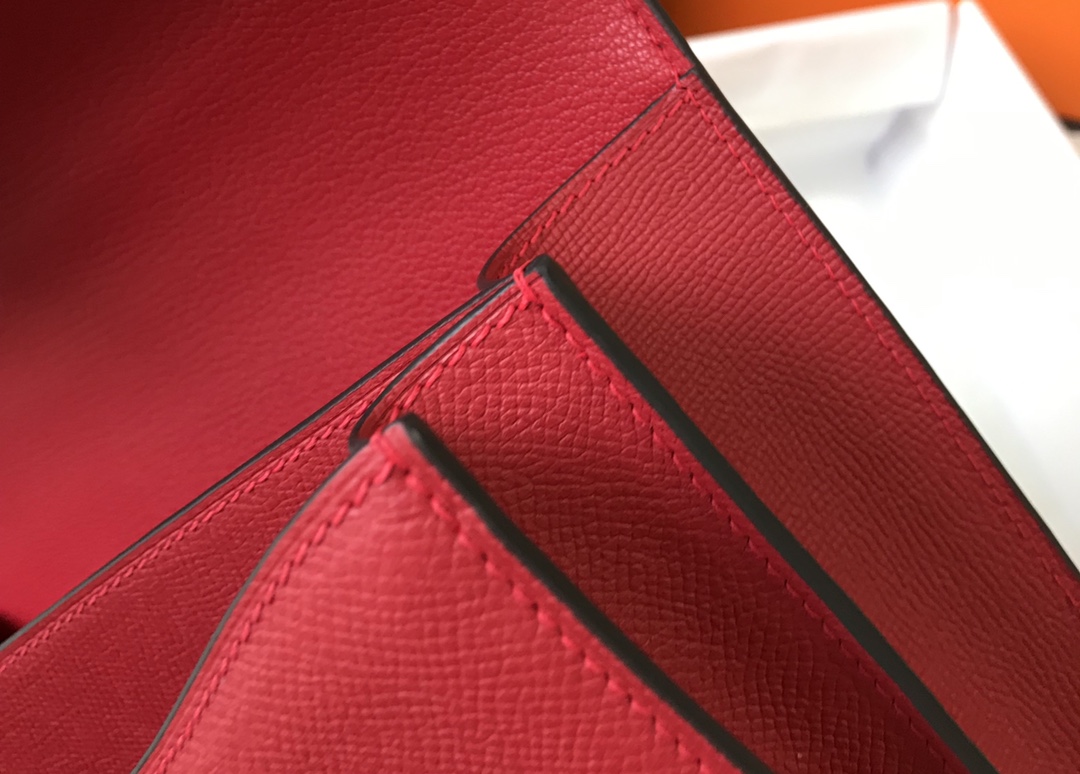 Replica Hermes Constance Bag Epsom Leather Red Wiht Gold 19cm and 23cm