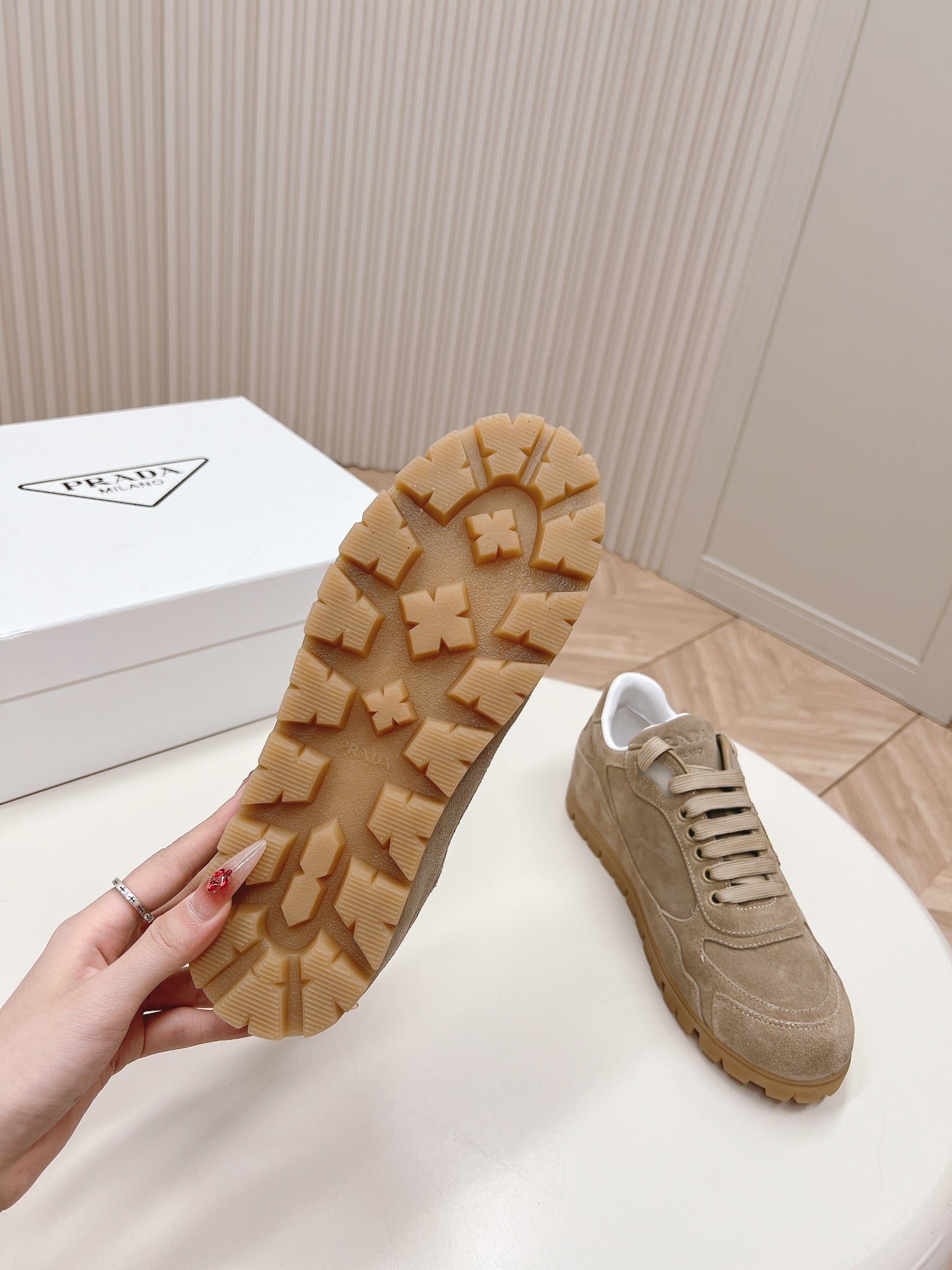 PRA FADED SUEDE SNEAKERS PEANUT、mysite、Cacoeks