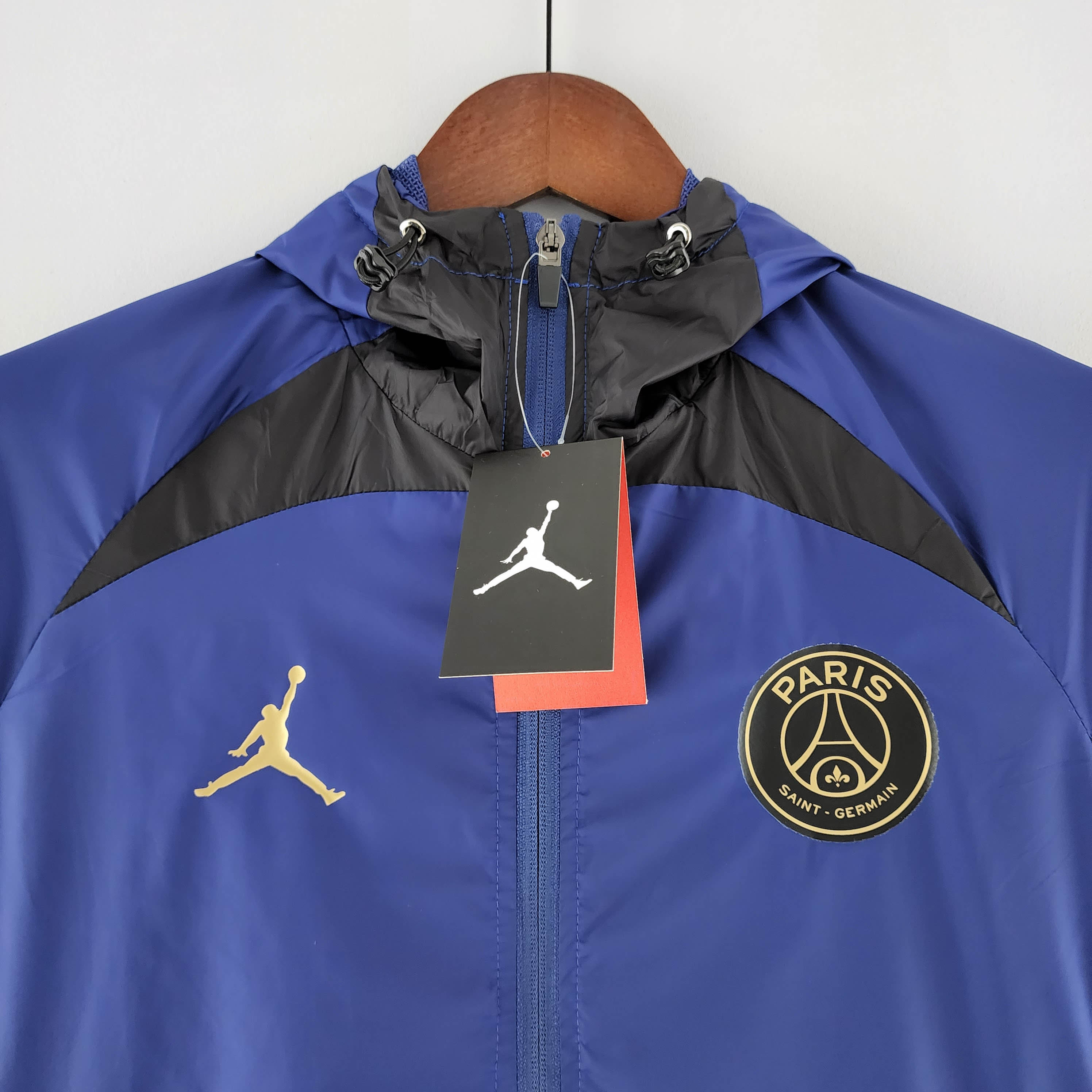 2022 PSG Windbreaker Commemorative Edition Blue And Black:football jersey mysite: unitedjerseyfootball 邓江浪:football