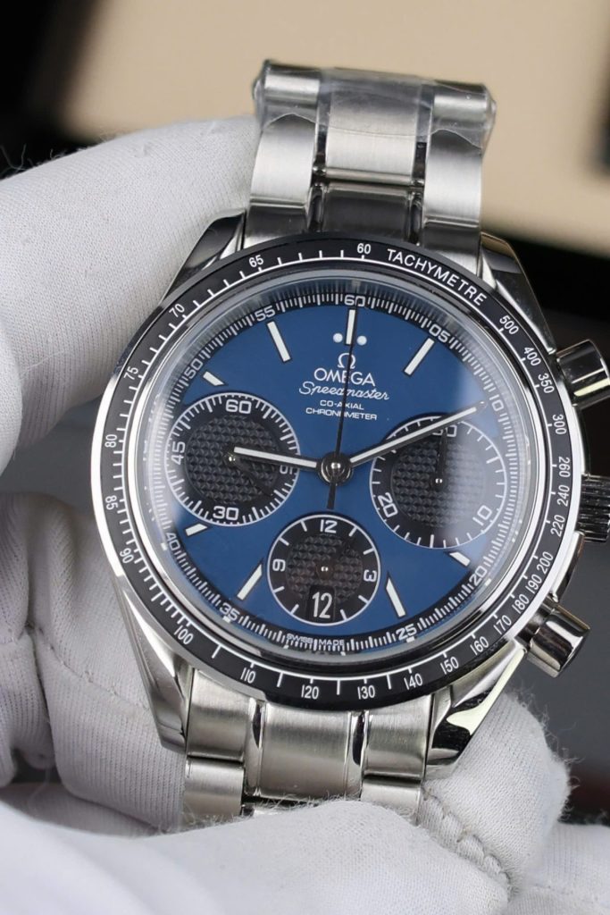 Đồng Hồ Omega Speedmaster Racing Chronograph Replica Cao Cấp Mặt Xanh Dương 40mm (2)
