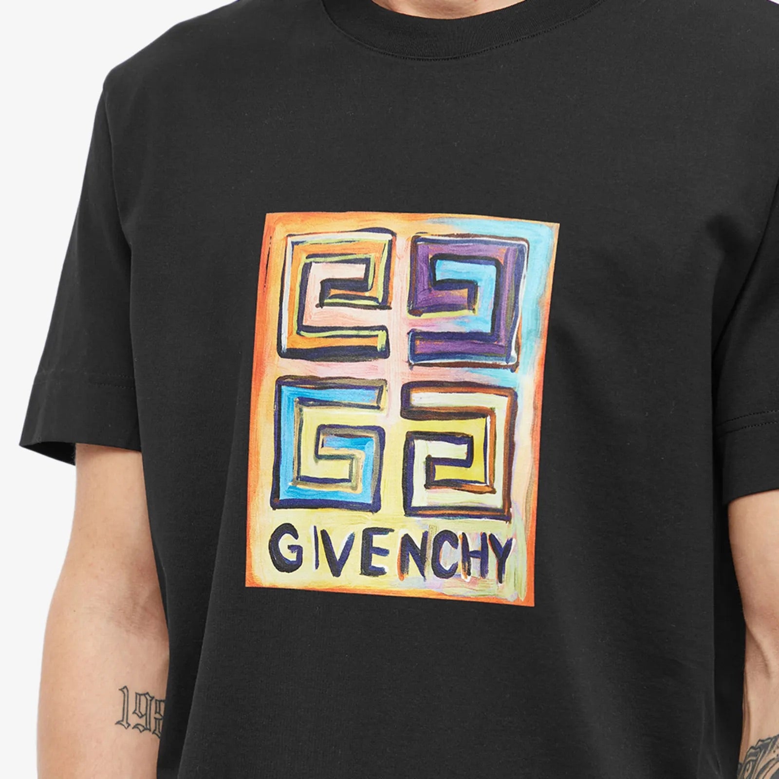 Givenchy 4G Sketch Print T-Shirt Black Slim Fit、mysite、Cacoeks