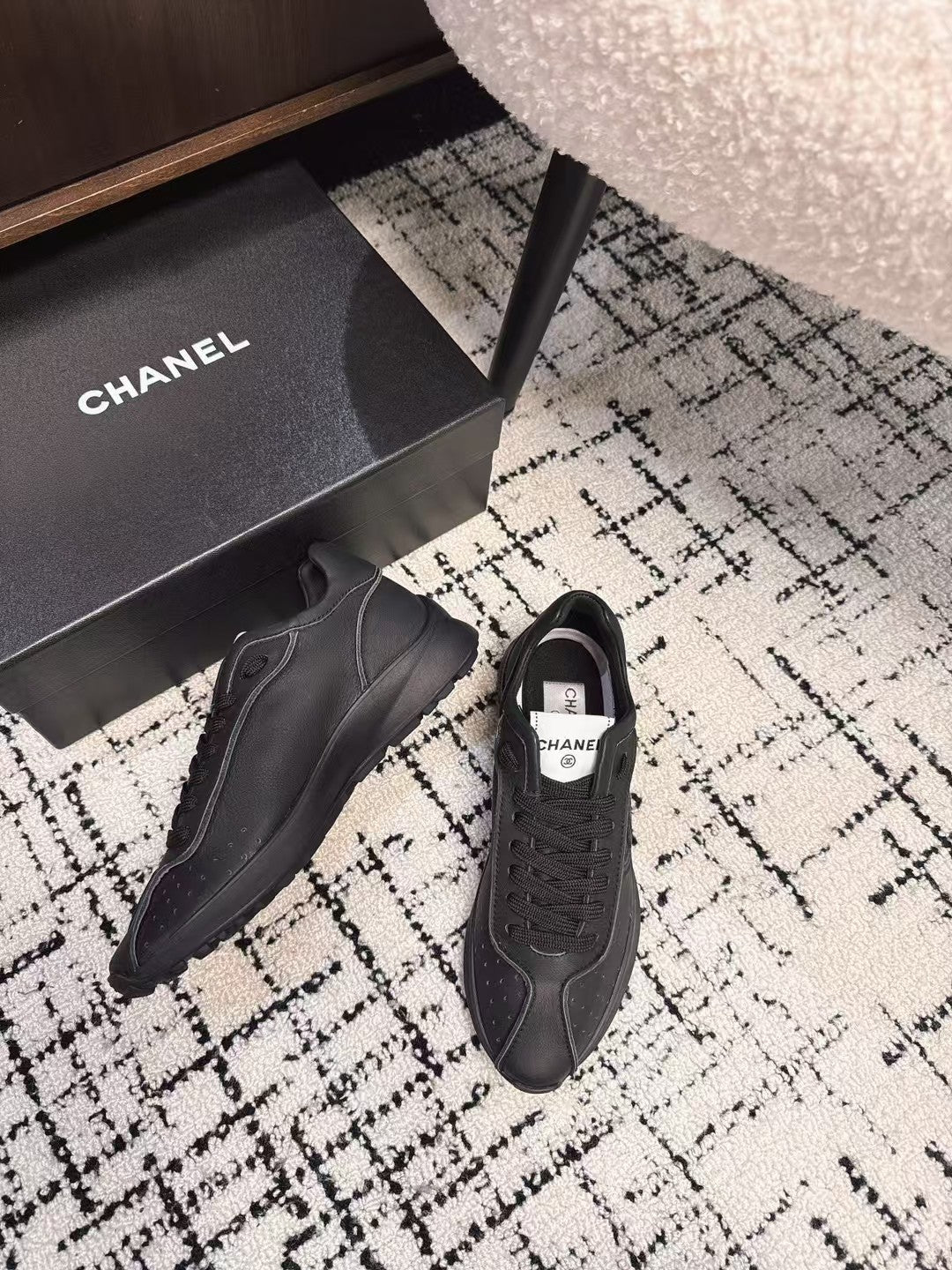 CLASSIC SNEAKERS IN BLACK SHEEPSKIN、mysite、Cacoeks