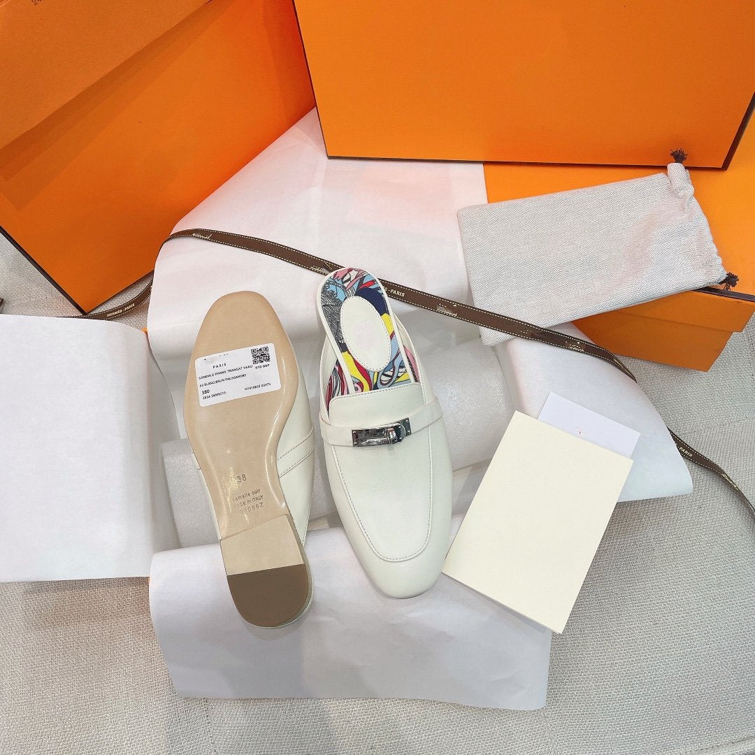 0Z Mule White Calfskin、mysite、Cacoeks