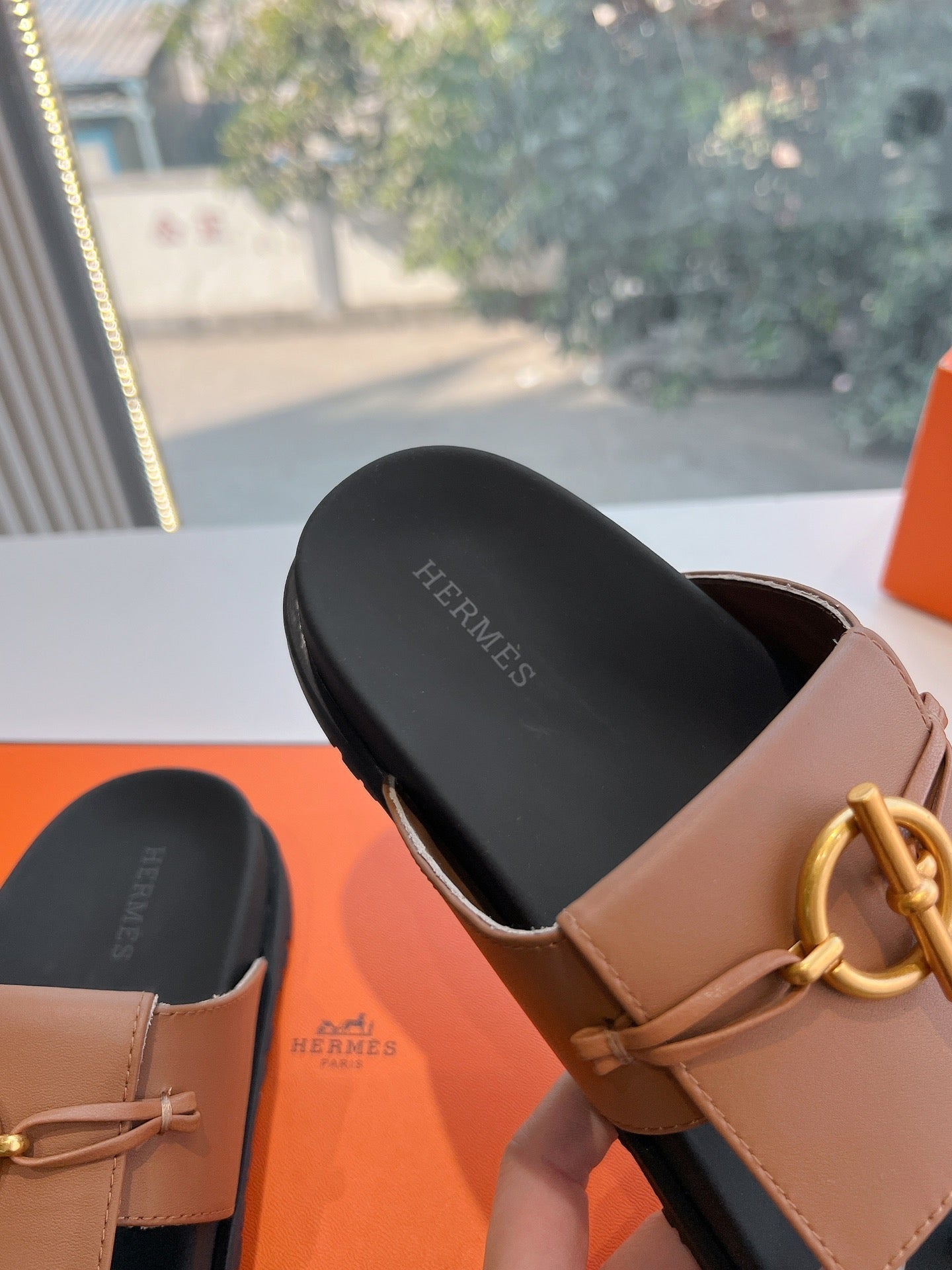 JOYCE SANDAL IN BRONZE BROWN CALFSKIN、mysite、Cacoeks