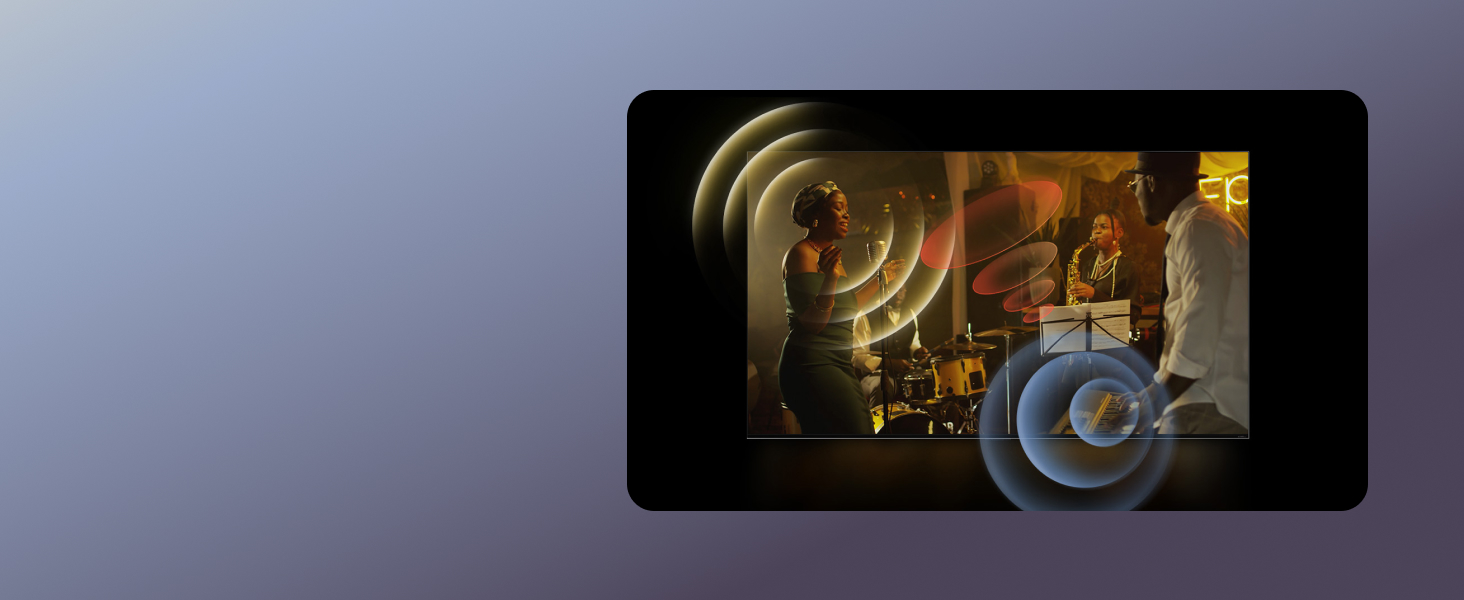 The AI Processor automatically up-mixes  2-channel audio into virtual 5.1 channel sound