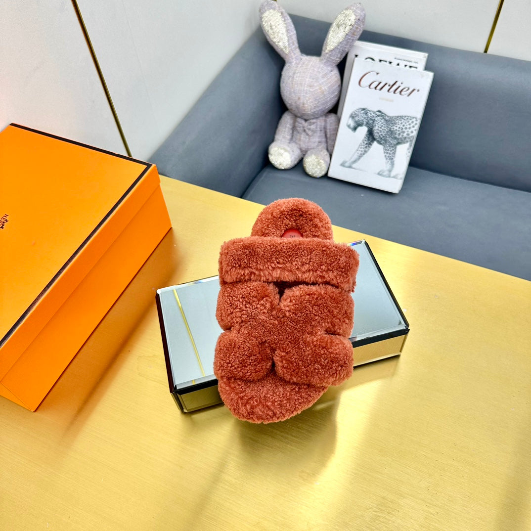 CHYPRE SANDAL IN BRONZE BROWN SHEARLING、mysite、Cacoeks