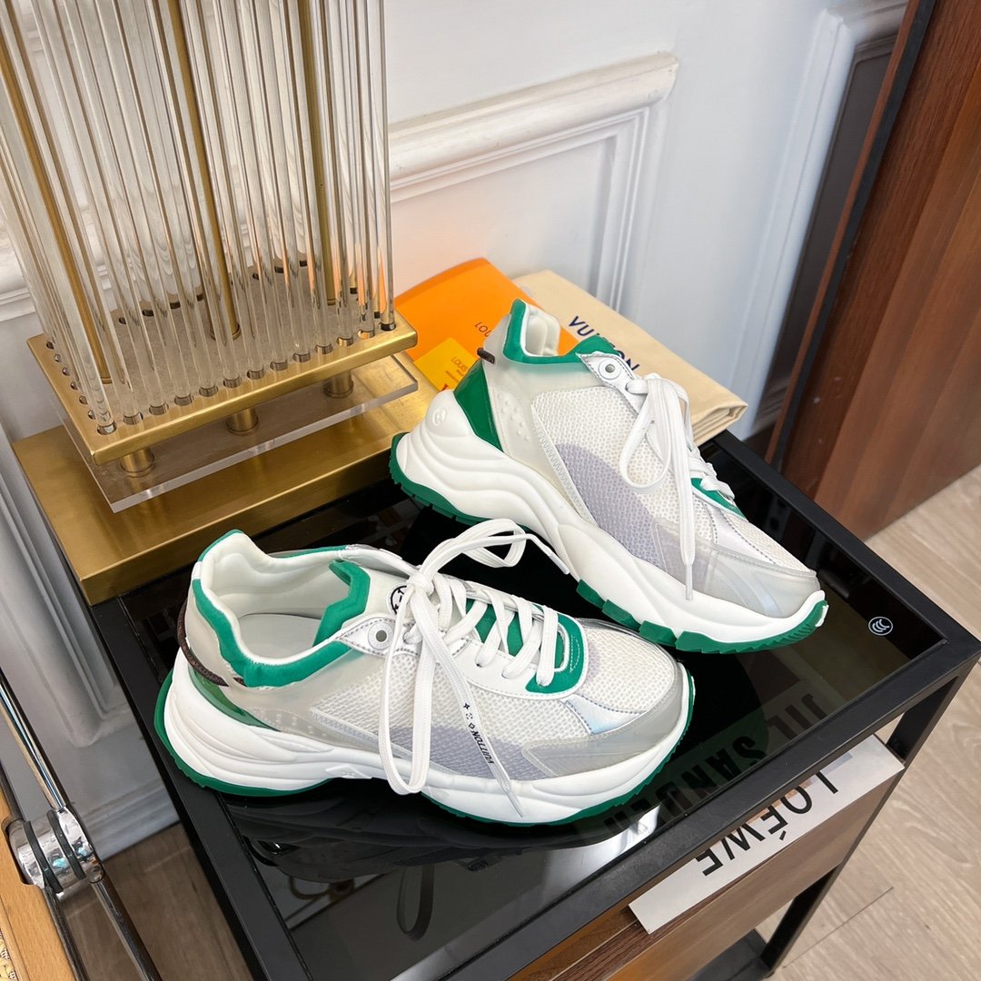 LV RUN 55 SNEAKER WHITE GREEN、mysite、Cacoeks