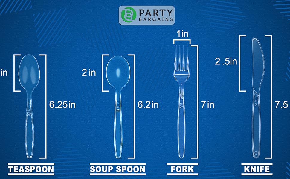 Sapphire Plastic Disposable Cutlery Set