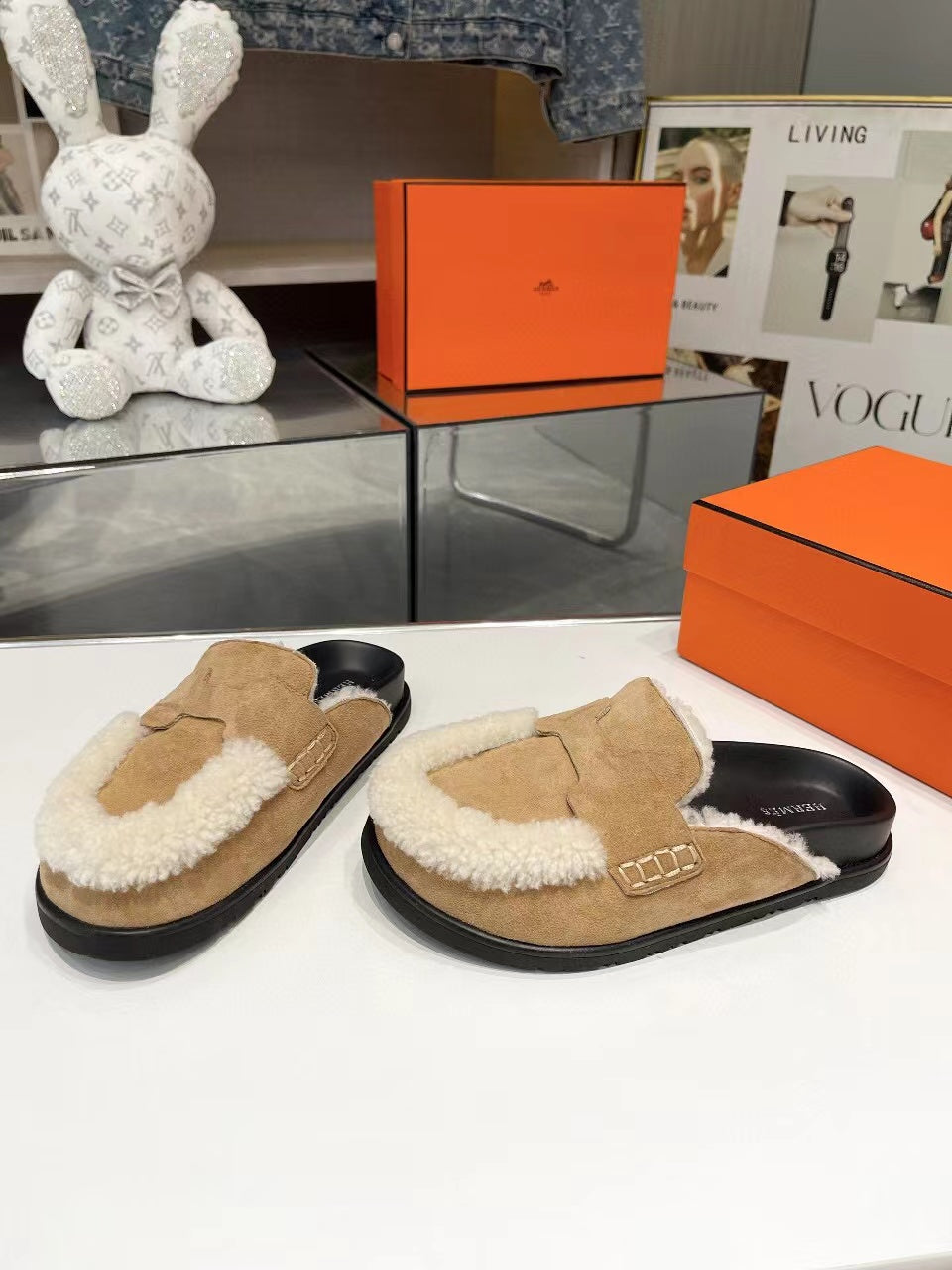 G0 MULE BEIGE SUEDE SHEARLING、mysite、Cacoeks