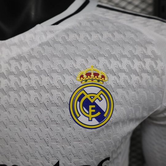 2024/2025 Player Version Long Sleeve Real Madrid Home Football Shirt 1:1 Thai Quality:football jersey mysite: unitedjerseyfootball 邓江浪:football