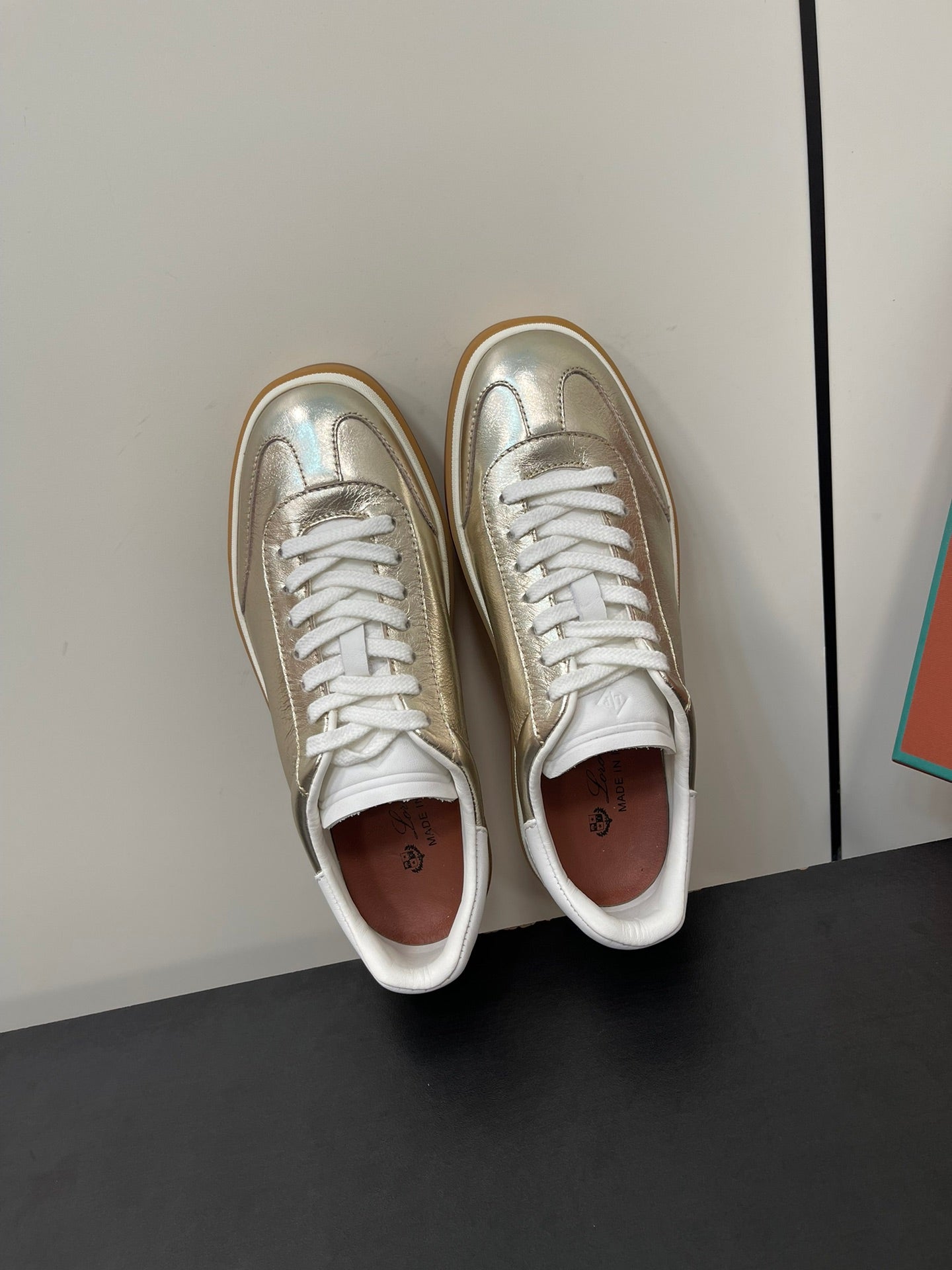 LP TENNIS WALK SNEAKERS LIGHT GOLD CALFSKIN、mysite、Cacoeks