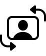 Person in frame, arrows point in opposite direction