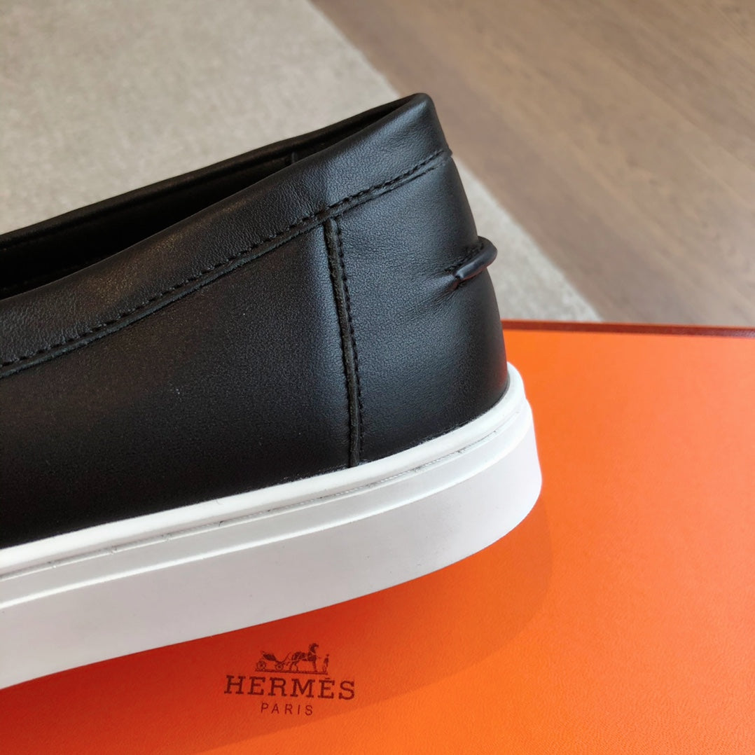 IKE SLIP-ON SNEAKER BLACK CALFSKIN、mysite、Cacoeks