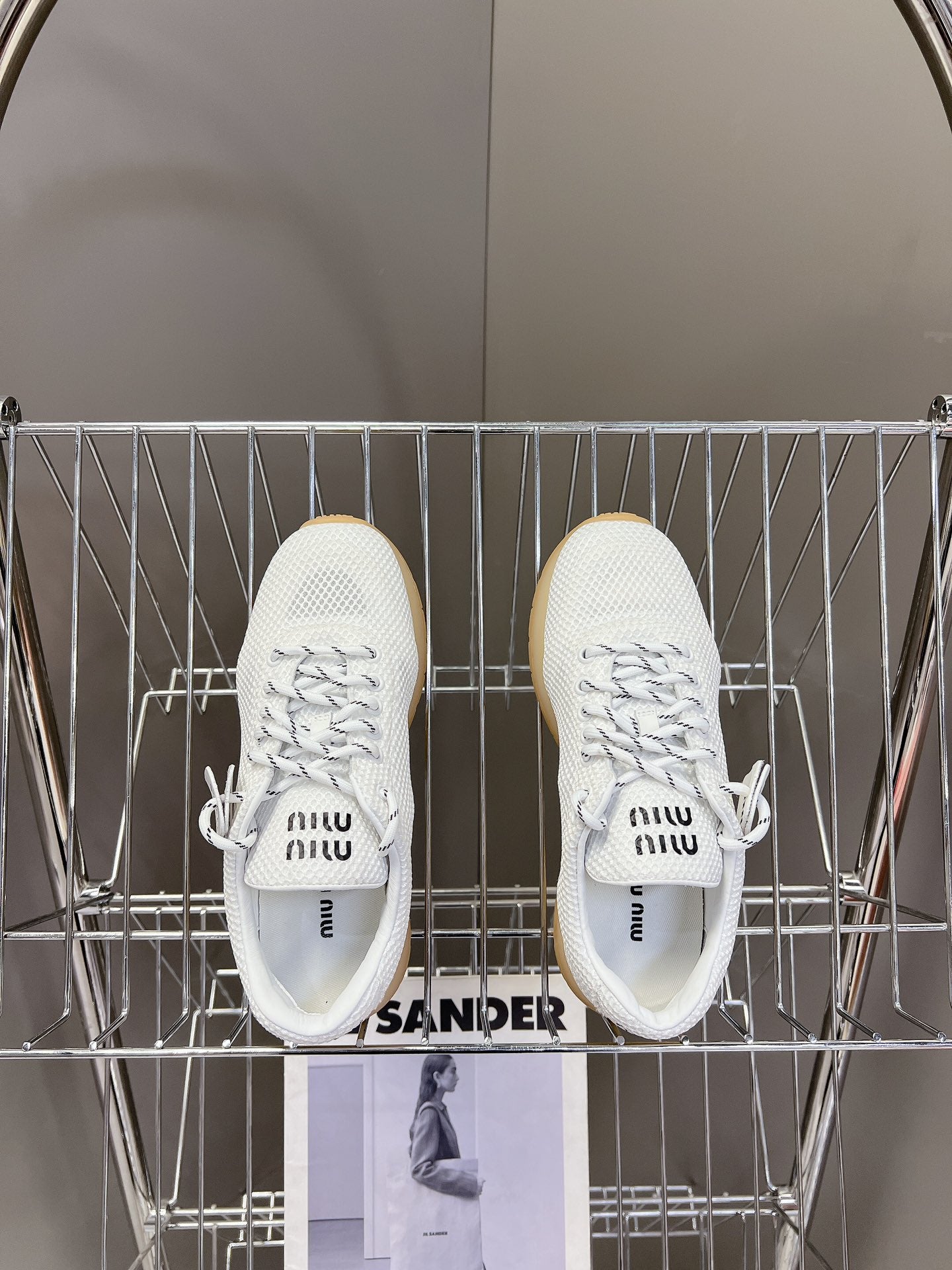 BASIC SNEAKERS IN WHITE MESH、mysite、Cacoeks