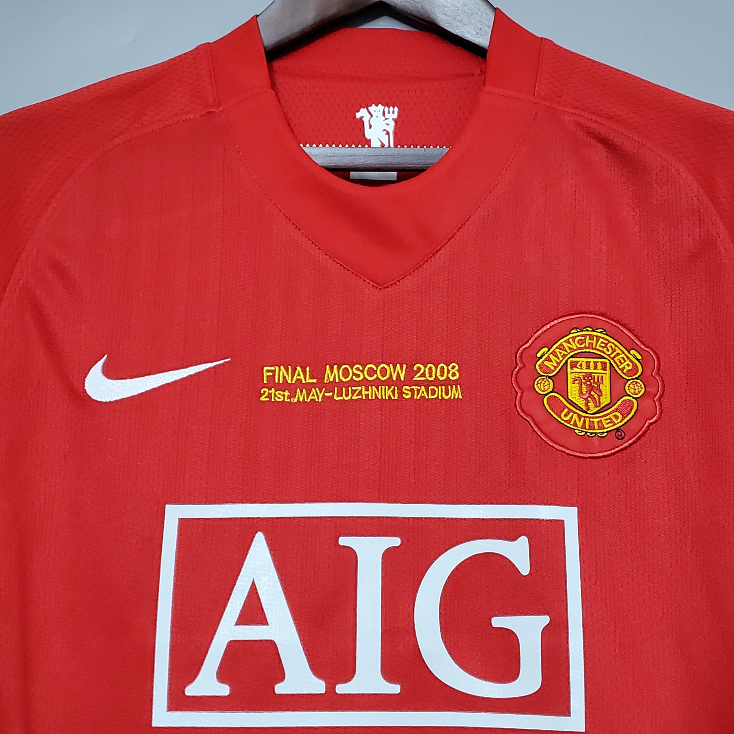 2007/2008 Retro Manchester United Home Champions League Edition Football Shirt 1:1 Thai Quality:football jersey mysite: unitedjerseyfootball 邓江浪:football
