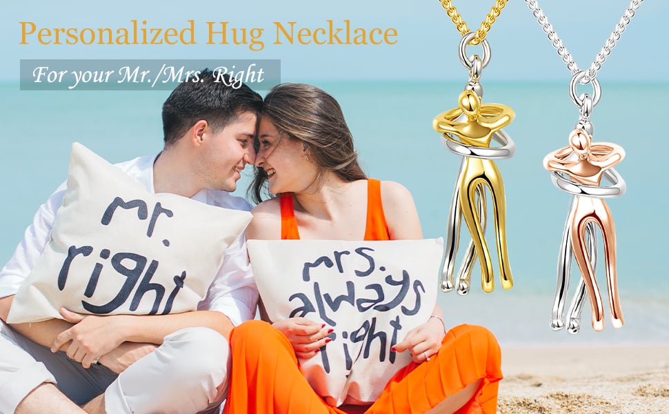 Personalized Affectionate Hug Necklace