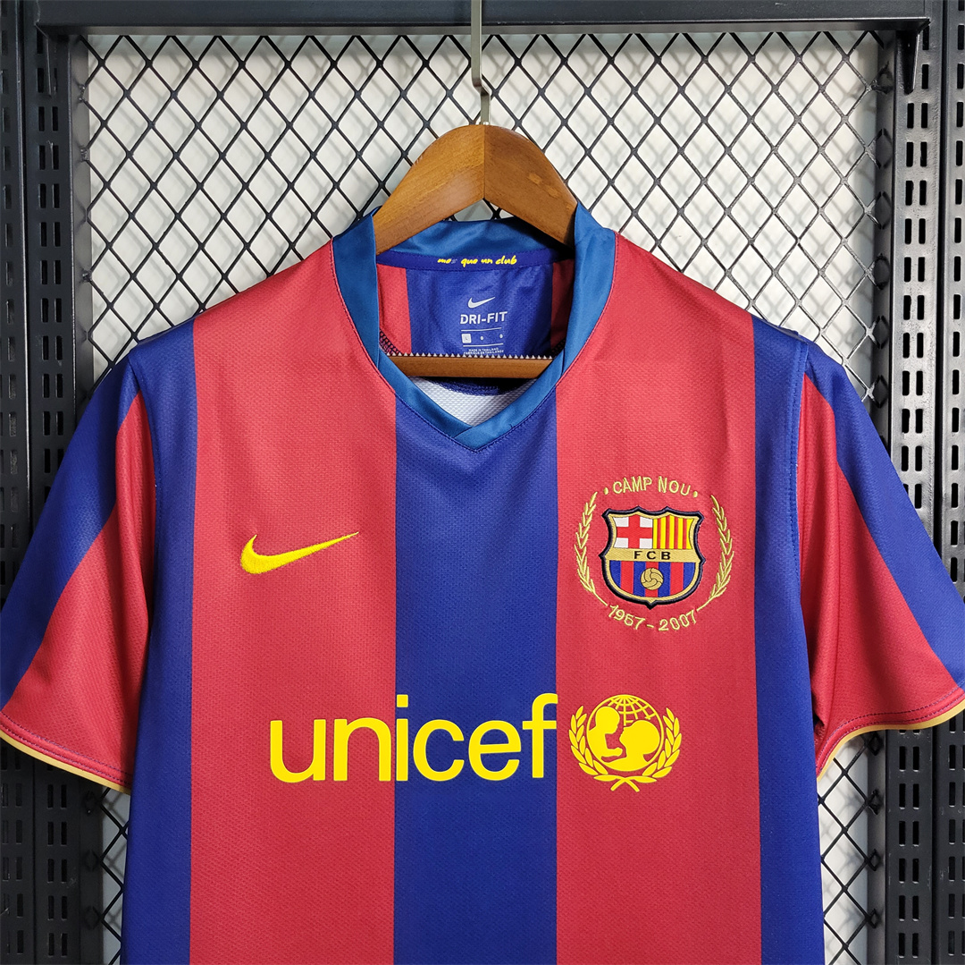 JerseysGala.com | Retro Barcelona 07-08 Home Stadium Jersey -Customize Name, Number and Patch | Worldwide Shipping