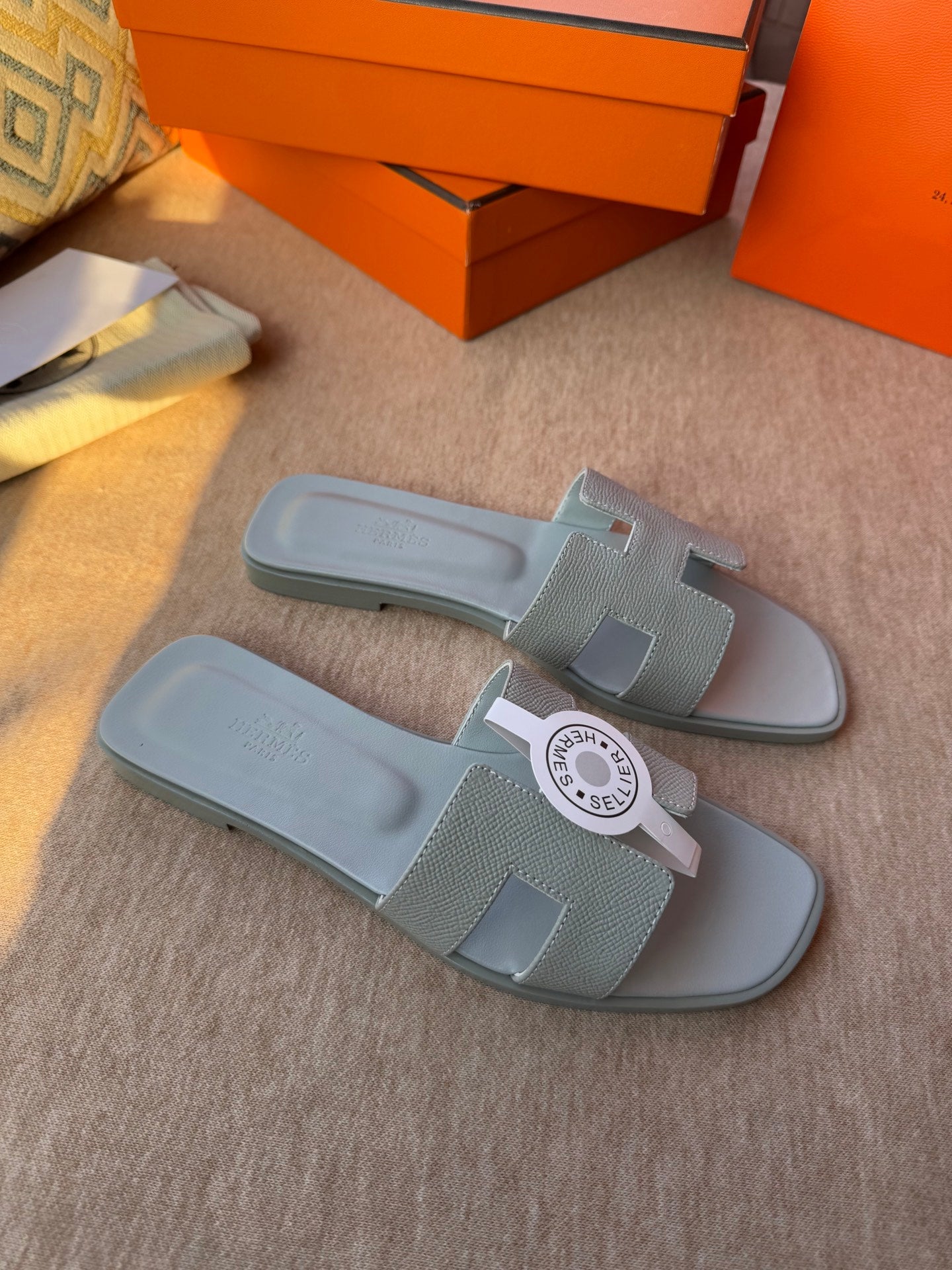 0RAN SANDALS IN WARM GRAY CALFSKIN、mysite、Cacoeks