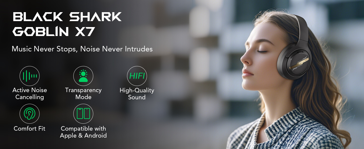 Active Noise Cancelling Black Shark