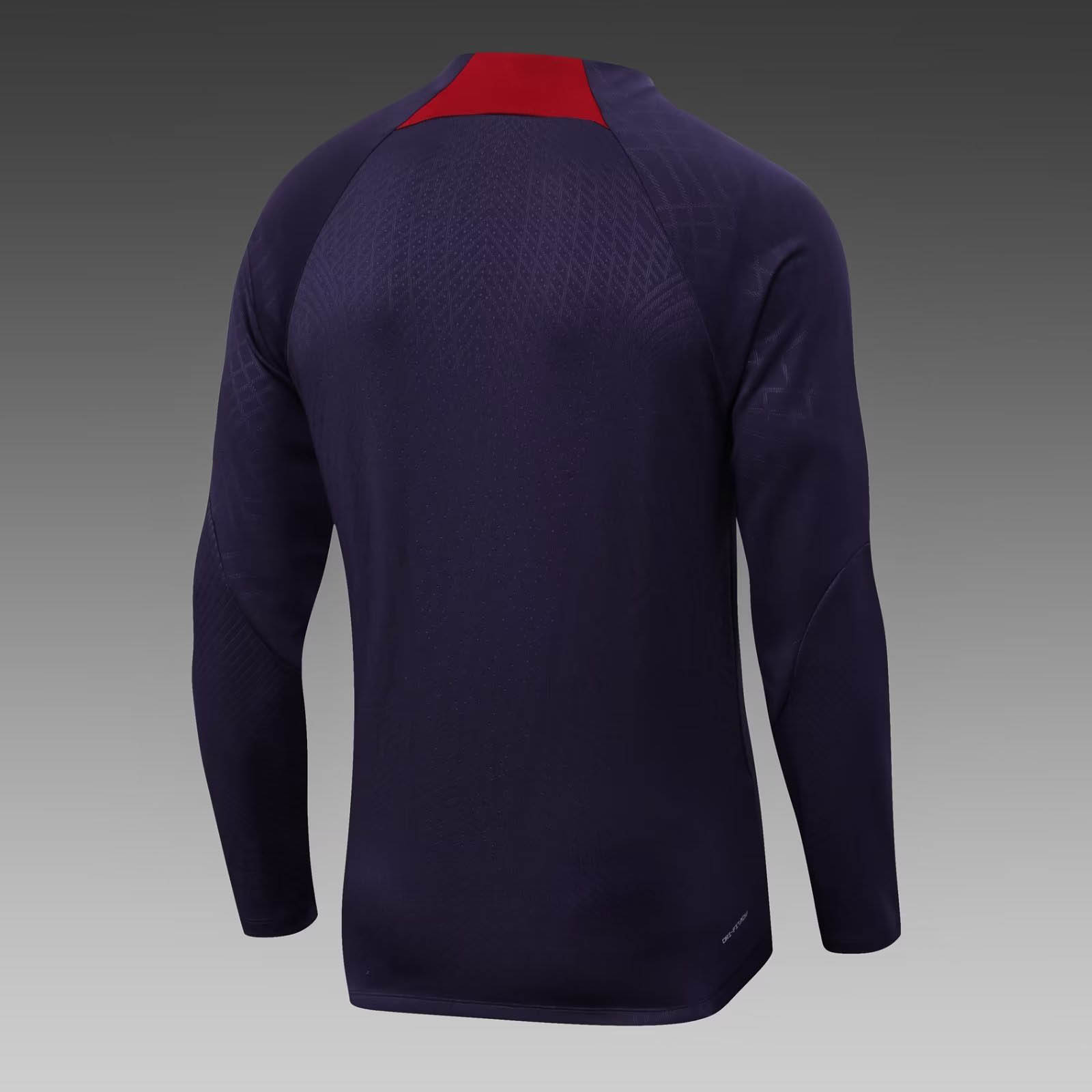 2023/2024 Psg Paris Saint-Germain Half-Pull Training Suit Purple Set:football jersey mysite: unitedjerseyfootball 邓江浪:football