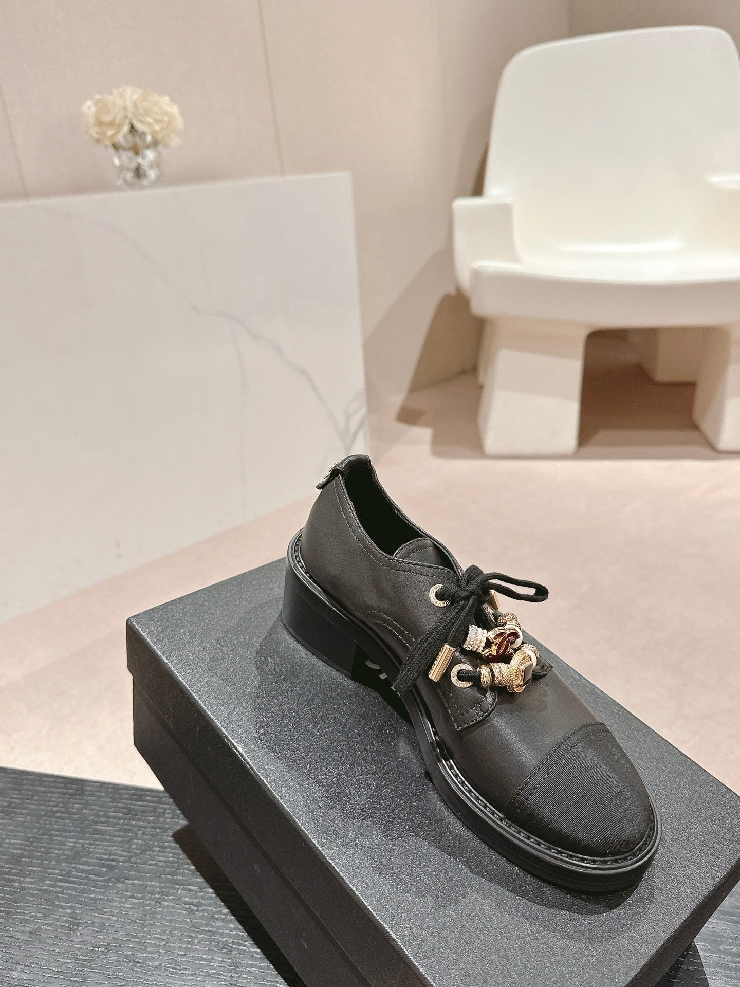 OXFORD SHOES BLACK SHEEPSKIN、mysite、Cacoeks