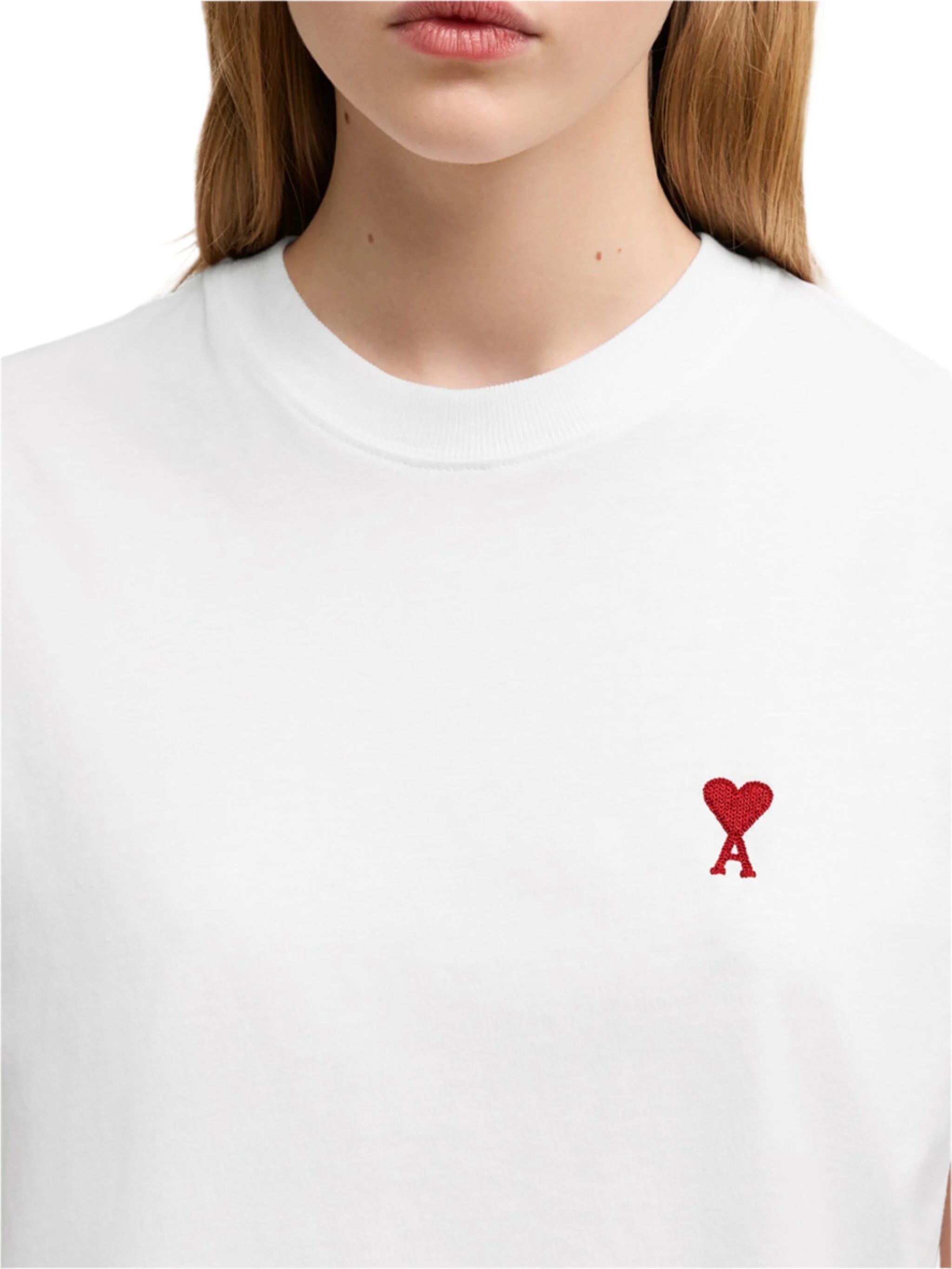 Ami Paris Ami de Coeur Embroidered T-Shirt White (SS22)、mysite、Cacoeks