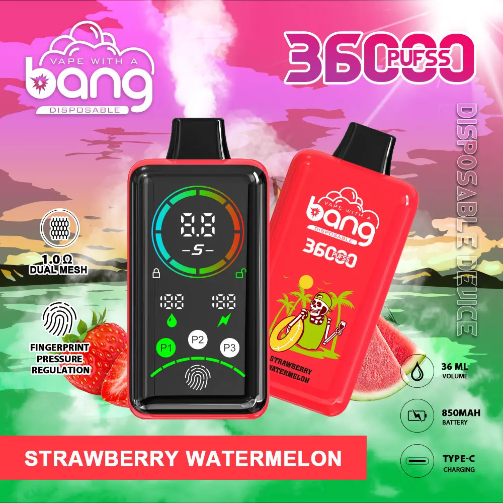 (Box of 3) Bang 36000 Power Advanced Fingerprint Power Regulation 36K Puffs Disposable Vape