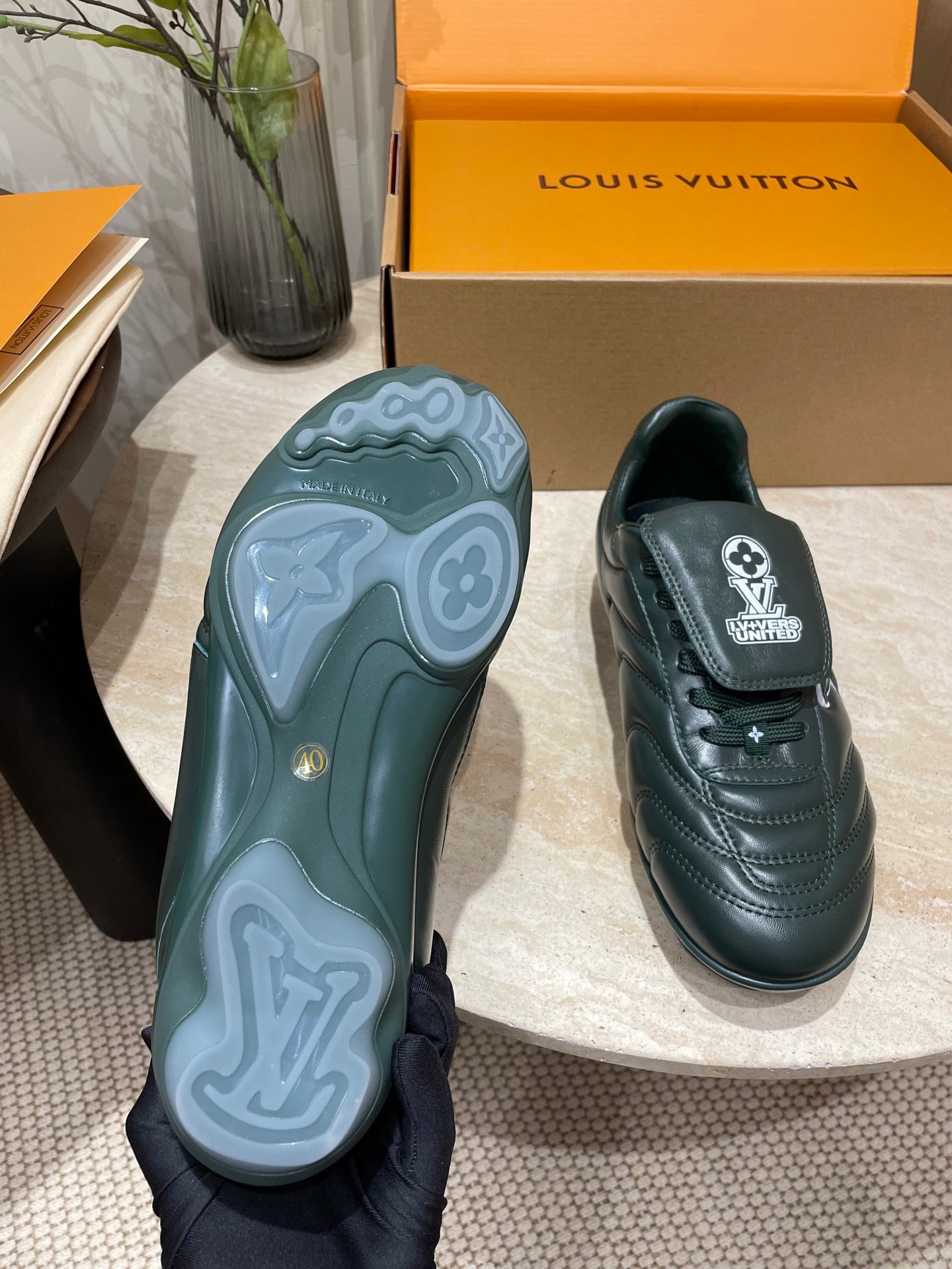 FOOTPRINT SOCCER SNEAKER IN FOREST GREEN CALFSKIN、mysite、Cacoeks