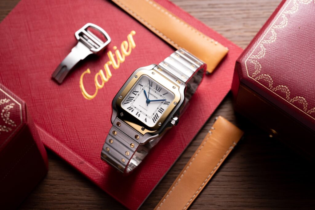 Đồng Hồ Cartier Santos Replica 11 Nữ Màu Demi Nhà Máy BV 35 (9)