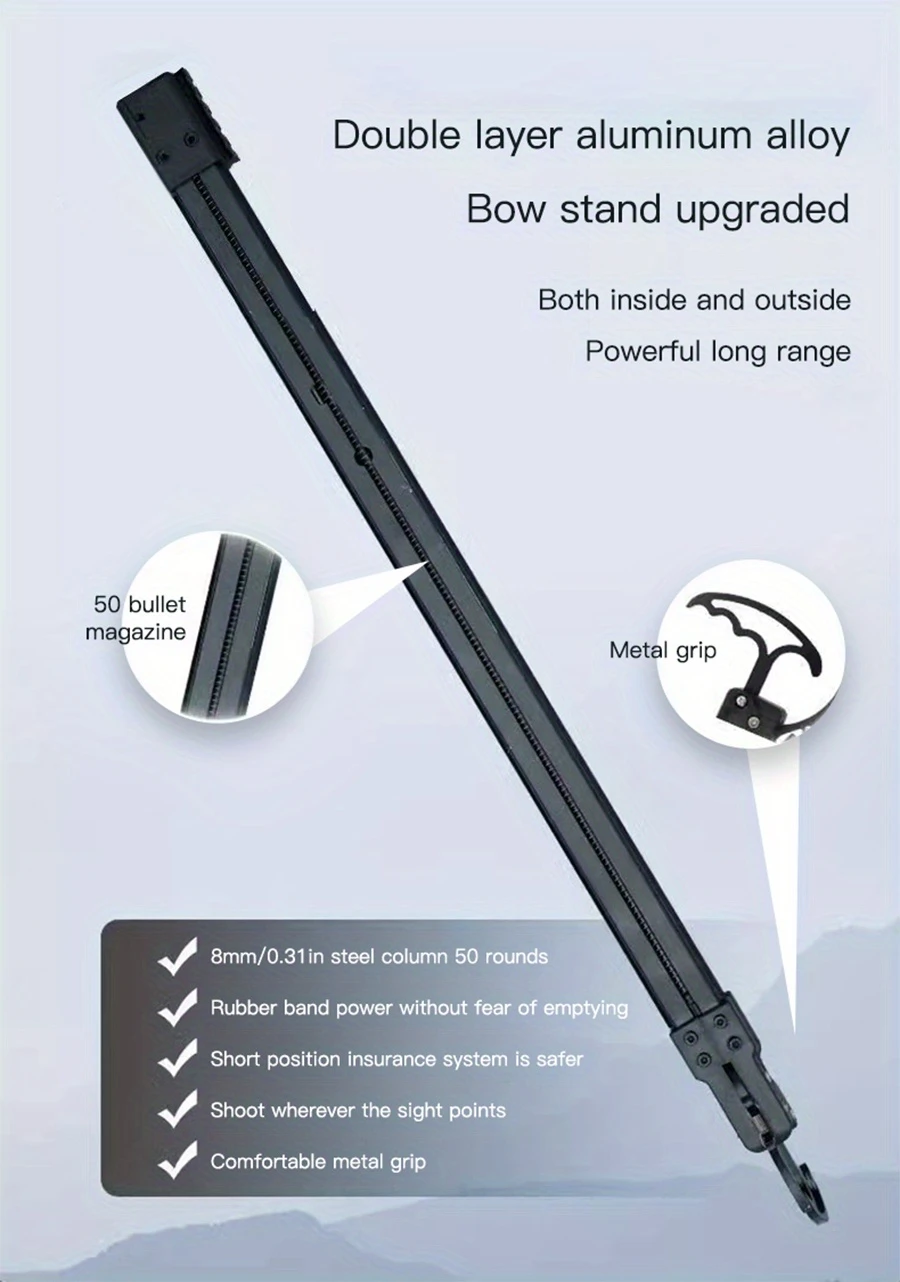 new   50 shots steel ball compound bow recurve bow full metal   shooting slingshot archery and ball dual use bow outdoor competitive sports high power long range adult bow details 12