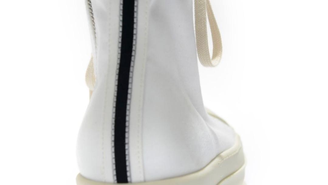 Rick Owens Canvas High Top Sneaker in White Cream、mysite、Cacoeks