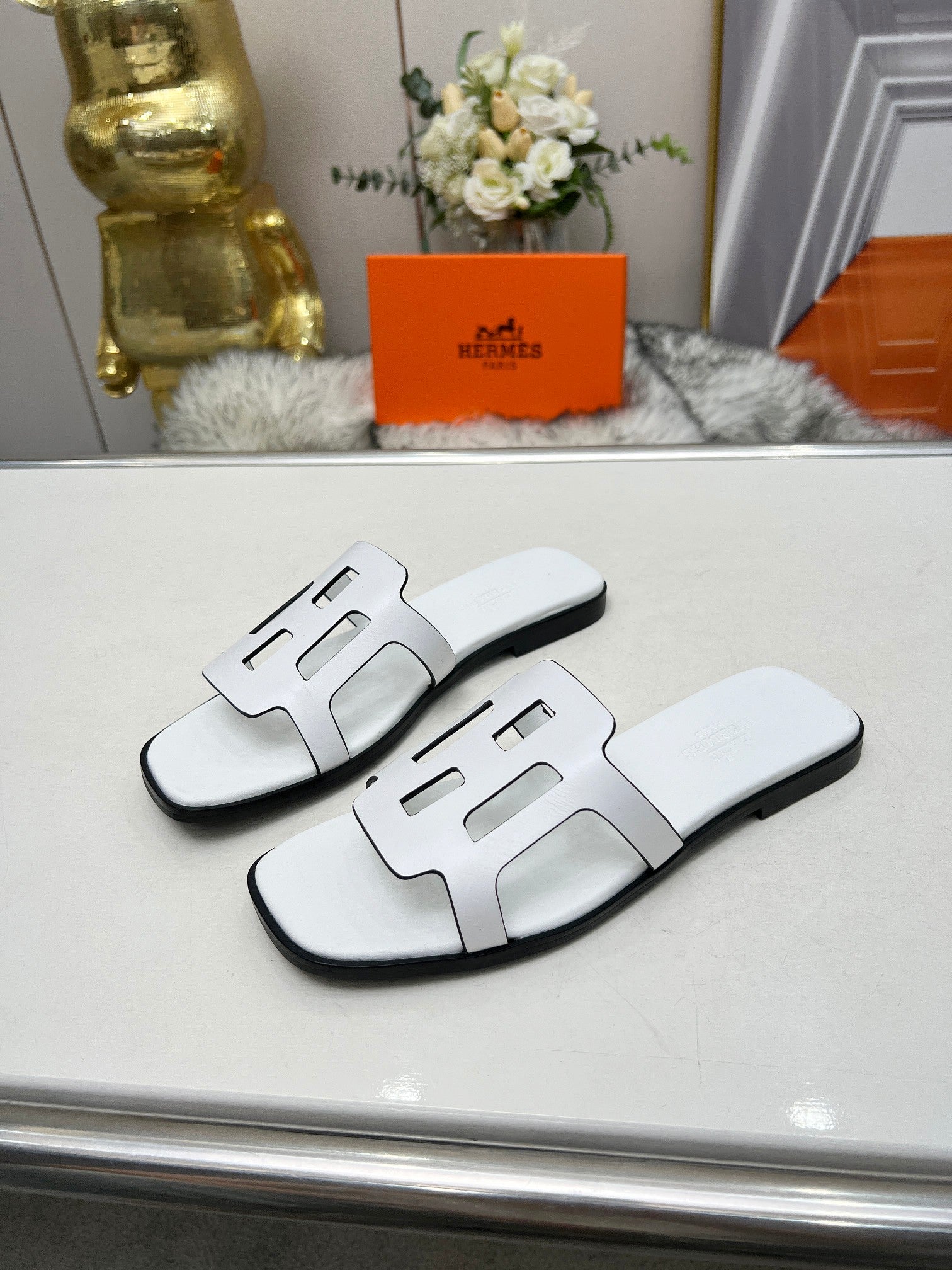 FLATFORM SANDAL WHITE CALFSKIN、mysite、Cacoeks