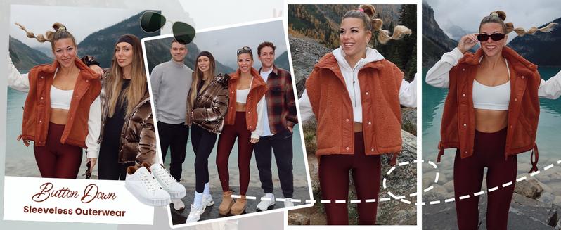 Tanming Women's Warm Fleece Vest Casual Sleeveless Button Down Sherpa Jacket Outerwear with Pockets TikTokShopBlackFriday