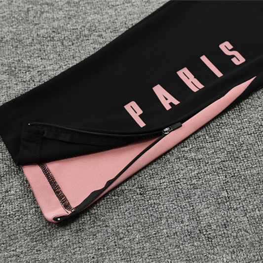 Higojerseys-Paris Saint-Germain PSG X JD 24-25 Long Sleeve Training Set - Player Version - Black and Pink