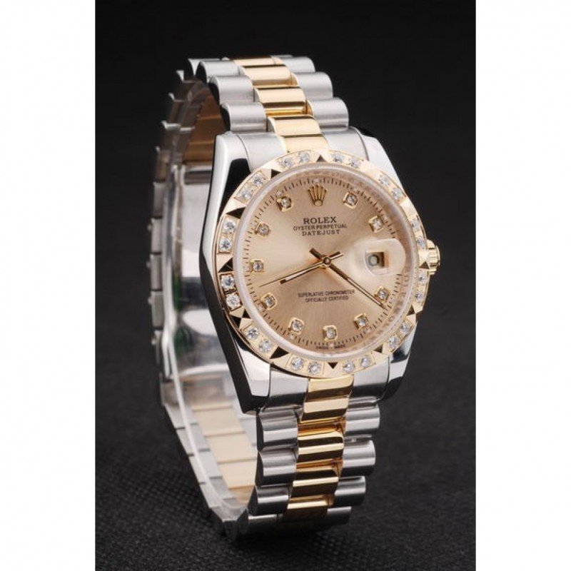 Superclone Rolex Datejust 36mm Gold Dial SRL41-fasswatch