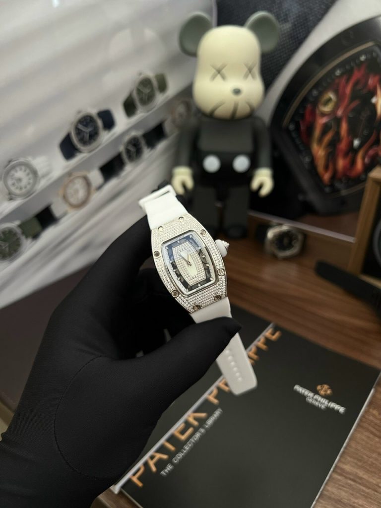 Đồng Hồ Richard Mille RM007 Rep 11 Nữ Màu Trắng Mặt Xà Cừ 36mm (1)