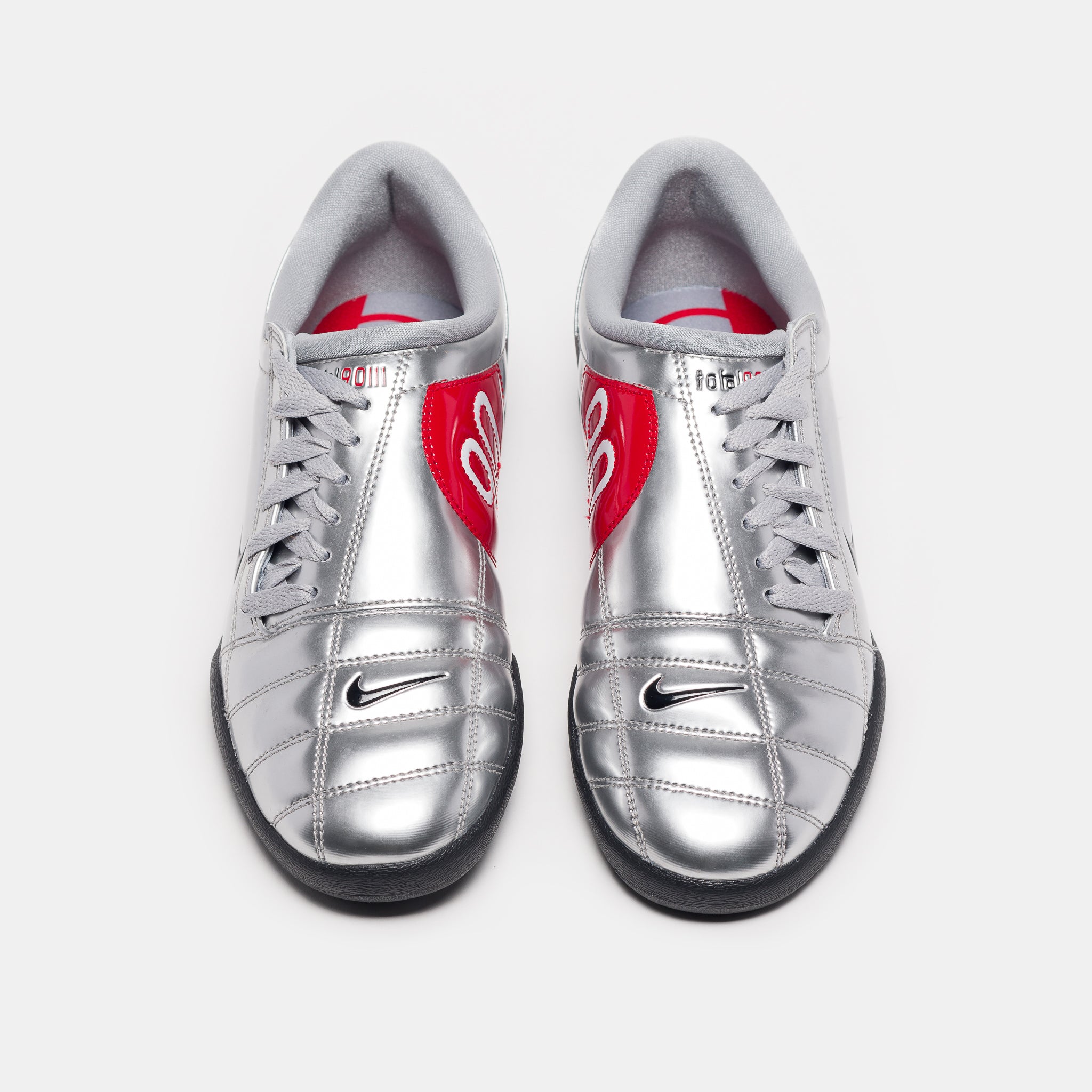 T90 SP Sneaker in Metallic Silver/Black/University Red