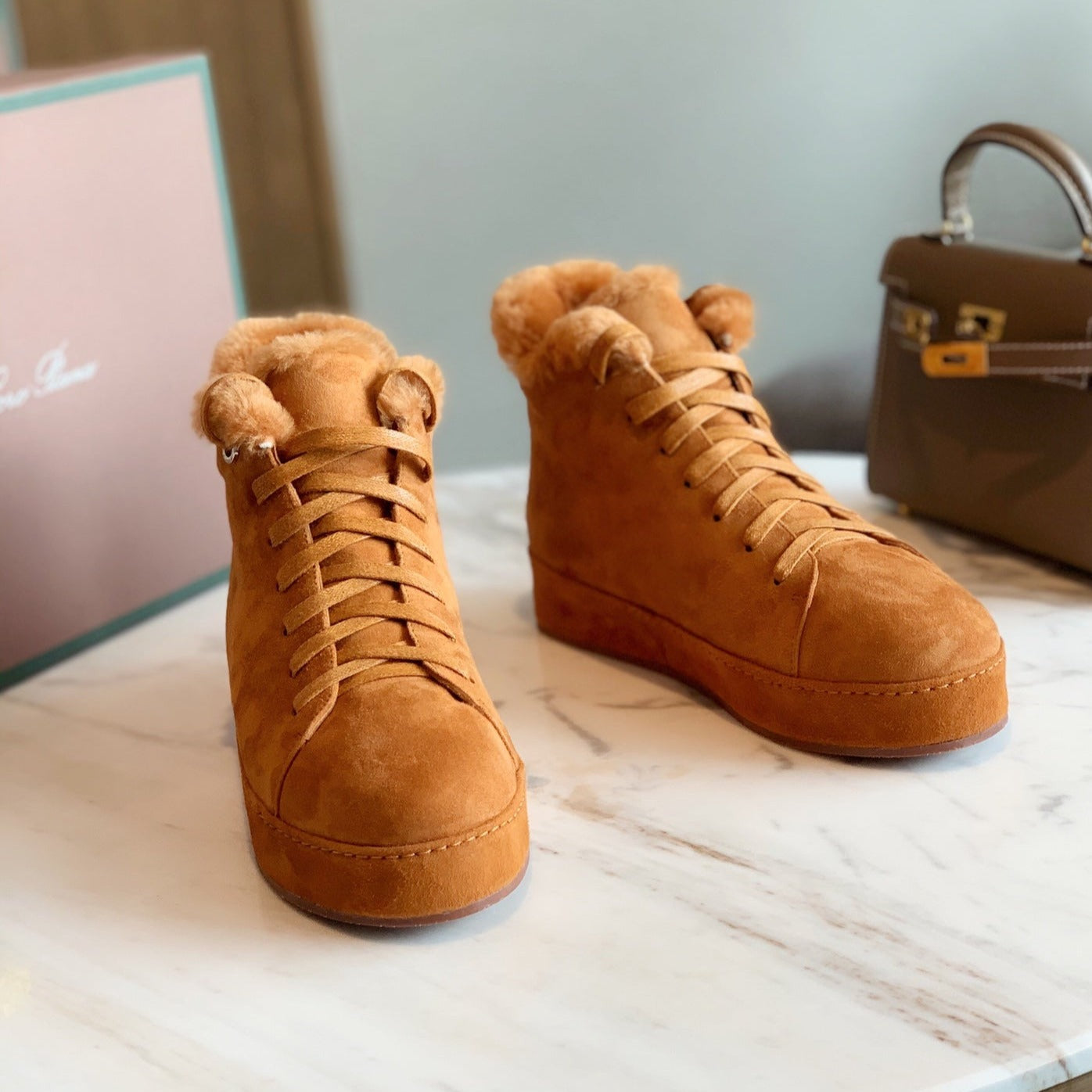 LP WINTER NUAGES HIGH SNEAKERS CARAMEL LAMBSKIN、mysite、Cacoeks