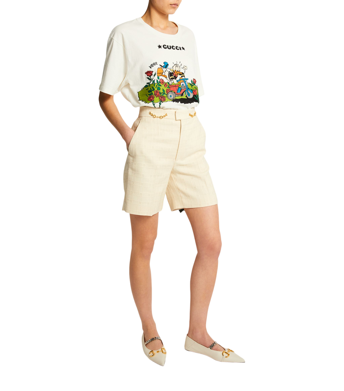 Gucci x Disney Garden Rose Donald Duck T-Shirt、mysite、Cacoeks