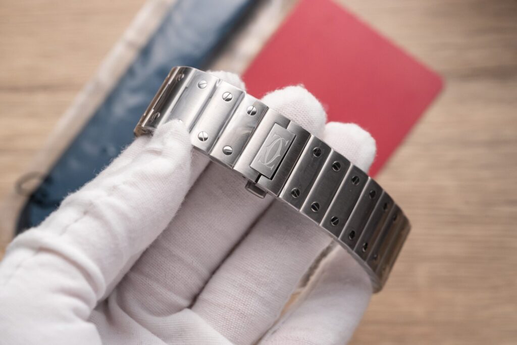 Đồng Hồ Cartier Santos de Cartier WSSA0013 Rep 11 Blue Dial BV 39 (9)