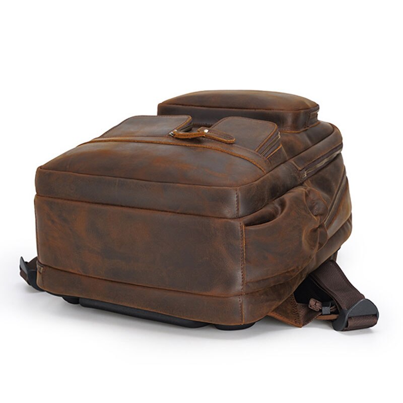 Genuine Leather Backpack Bottom Display