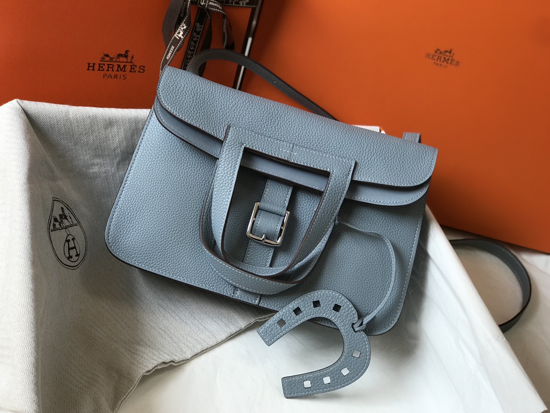 Original Copy Hermes Halzan 25cm Clemence Leather More Colors