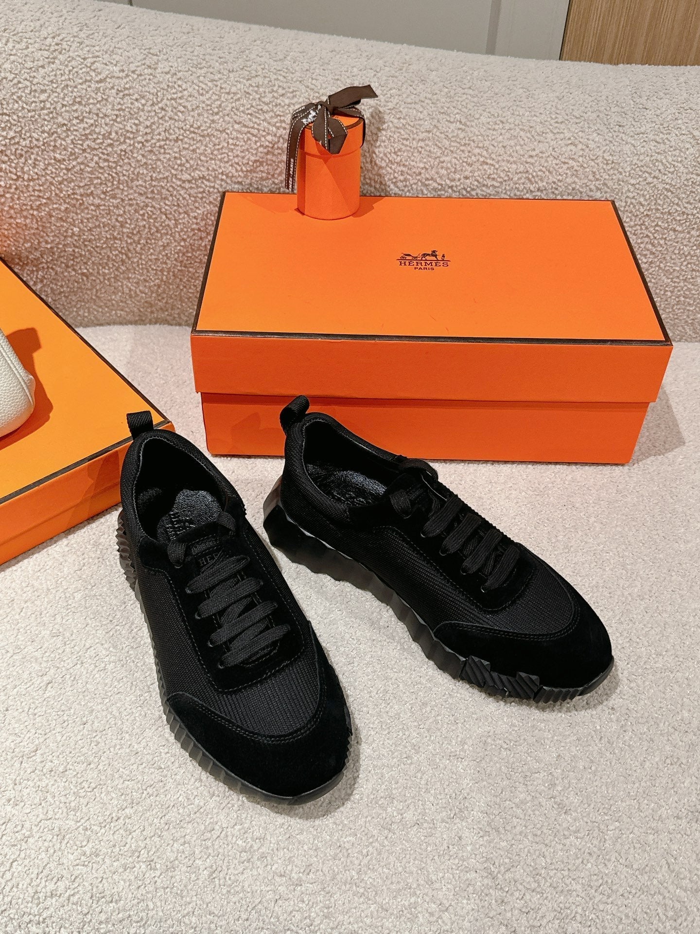 MAINLAND SNEAKER IN FULL BLACK SUEDE AND BREATHABLE MESH FABRIC、mysite、Cacoeks