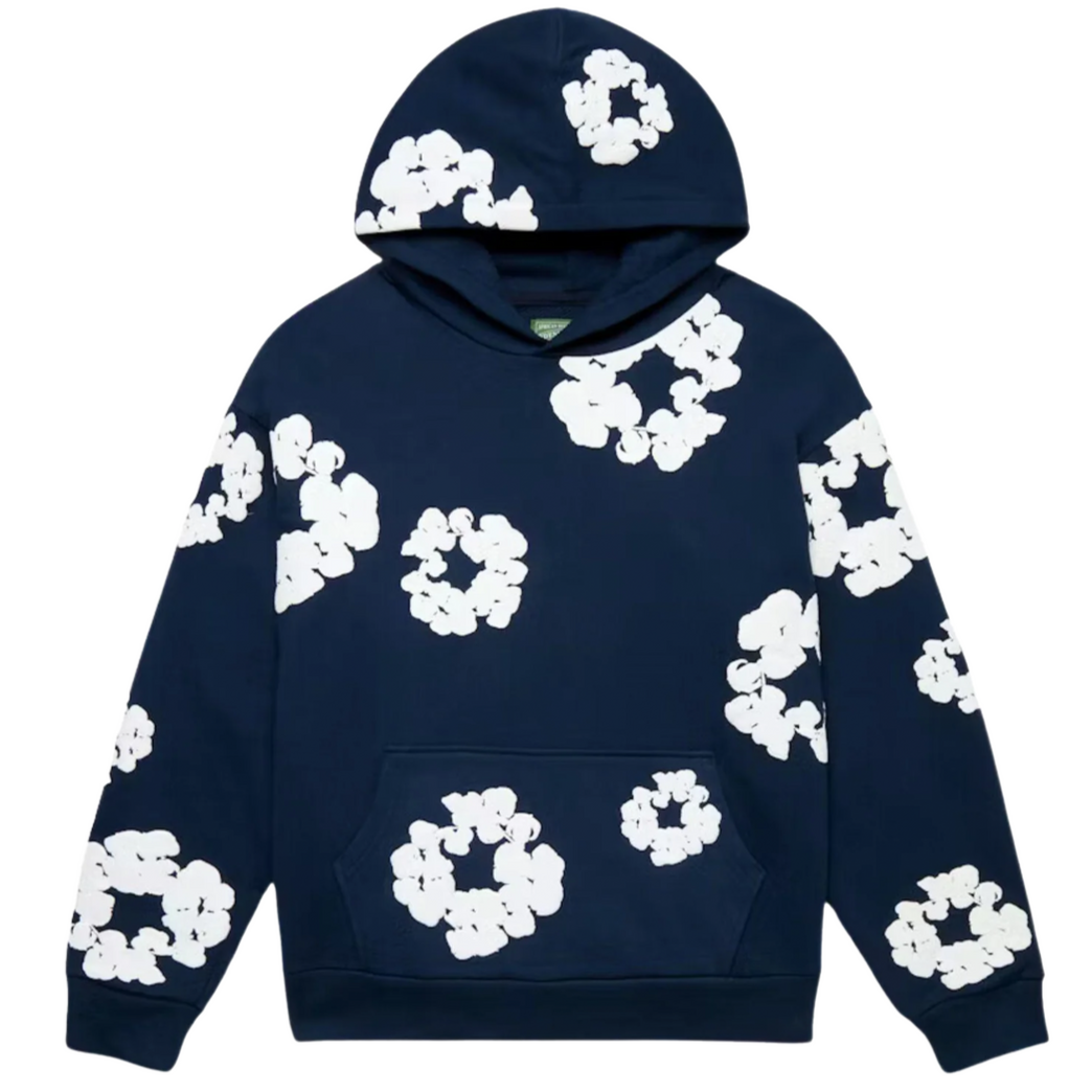 Denim Tears The Cotton Wreath Hoodie Sweatshirt Navy、mysite、Cacoeks