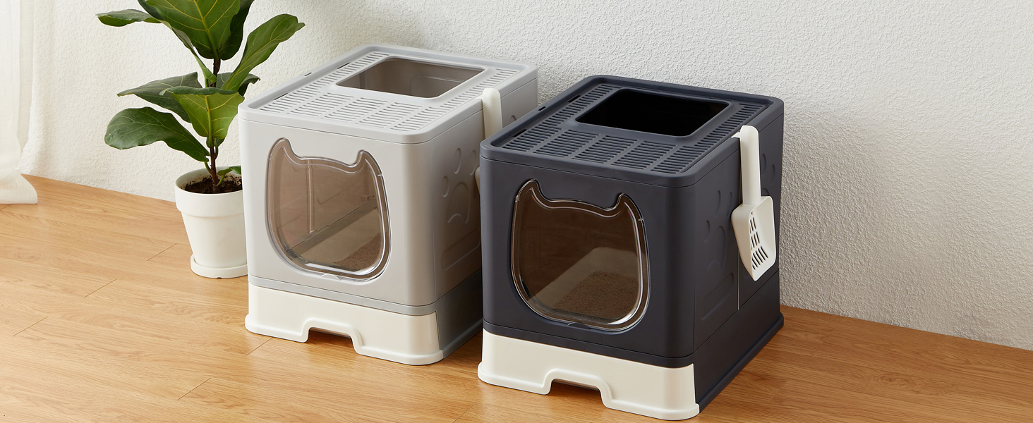 cat litter box covered