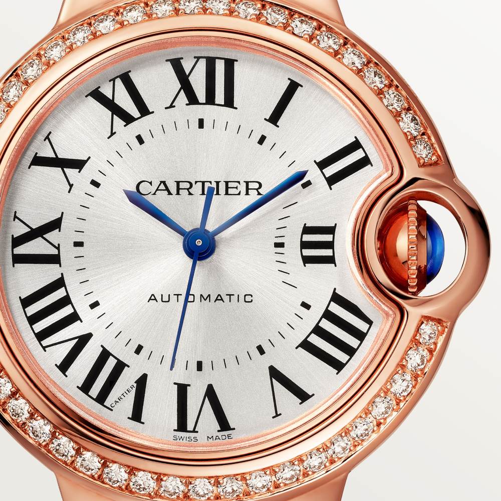 Super Clone 1:1 Cartier Ballon Bleu Bleu 18K Rose Gold Diamond 33mm WJBB0033 Replica-fasswatch