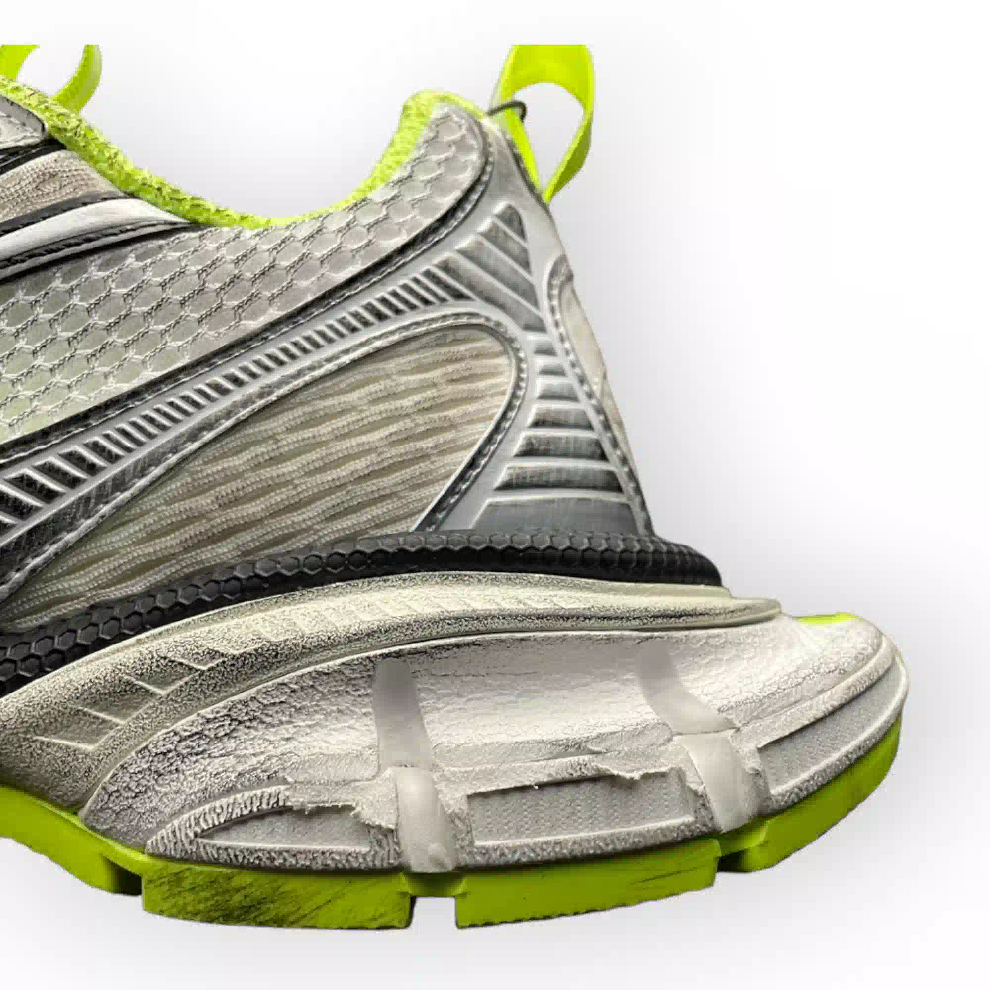 Balenciaga 3XL Sneaker in White Black and Neon Yellow、mysite、Cacoeks